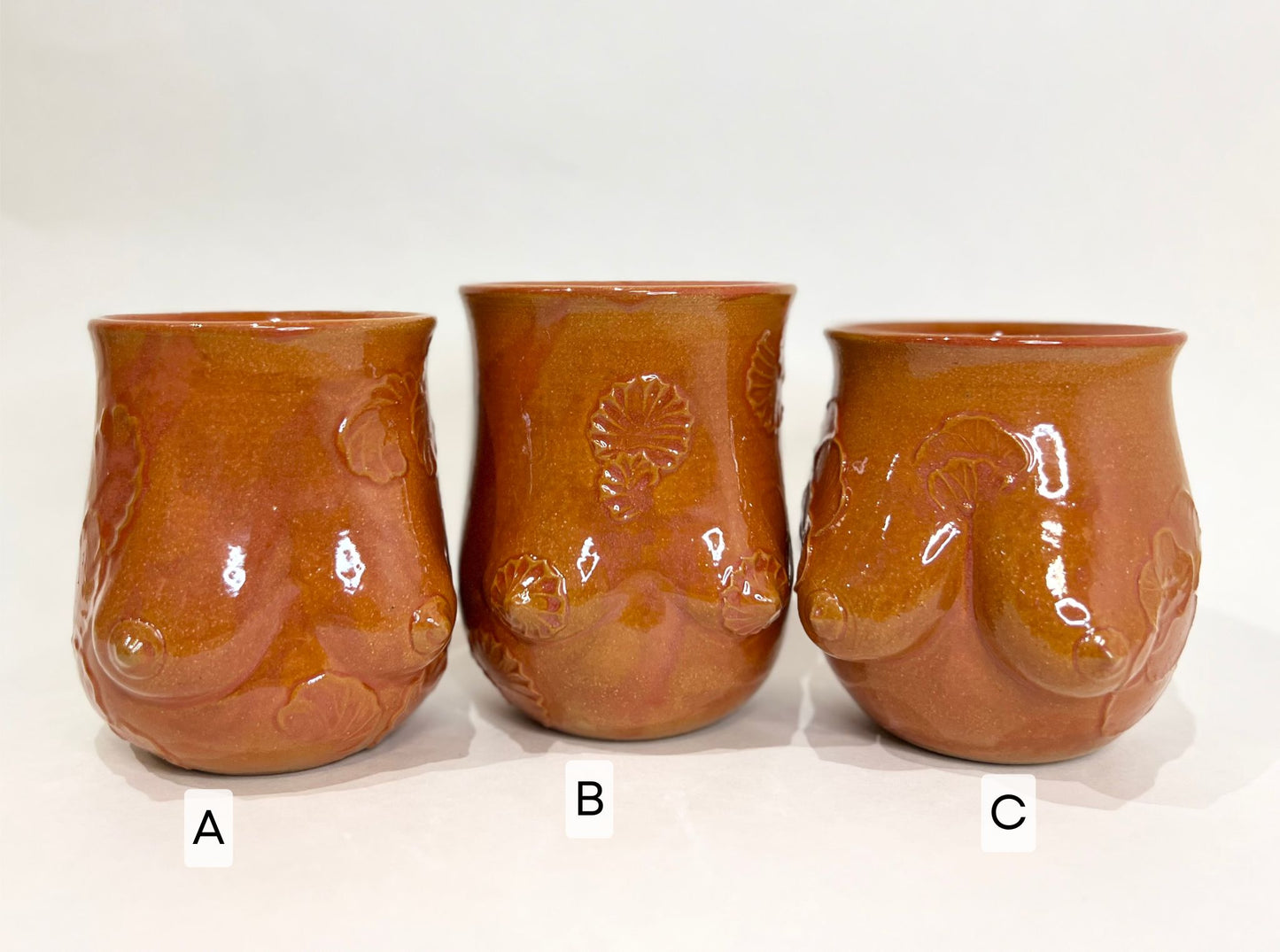 Handmade Ceramic Goddess Mug – Burnt Orange