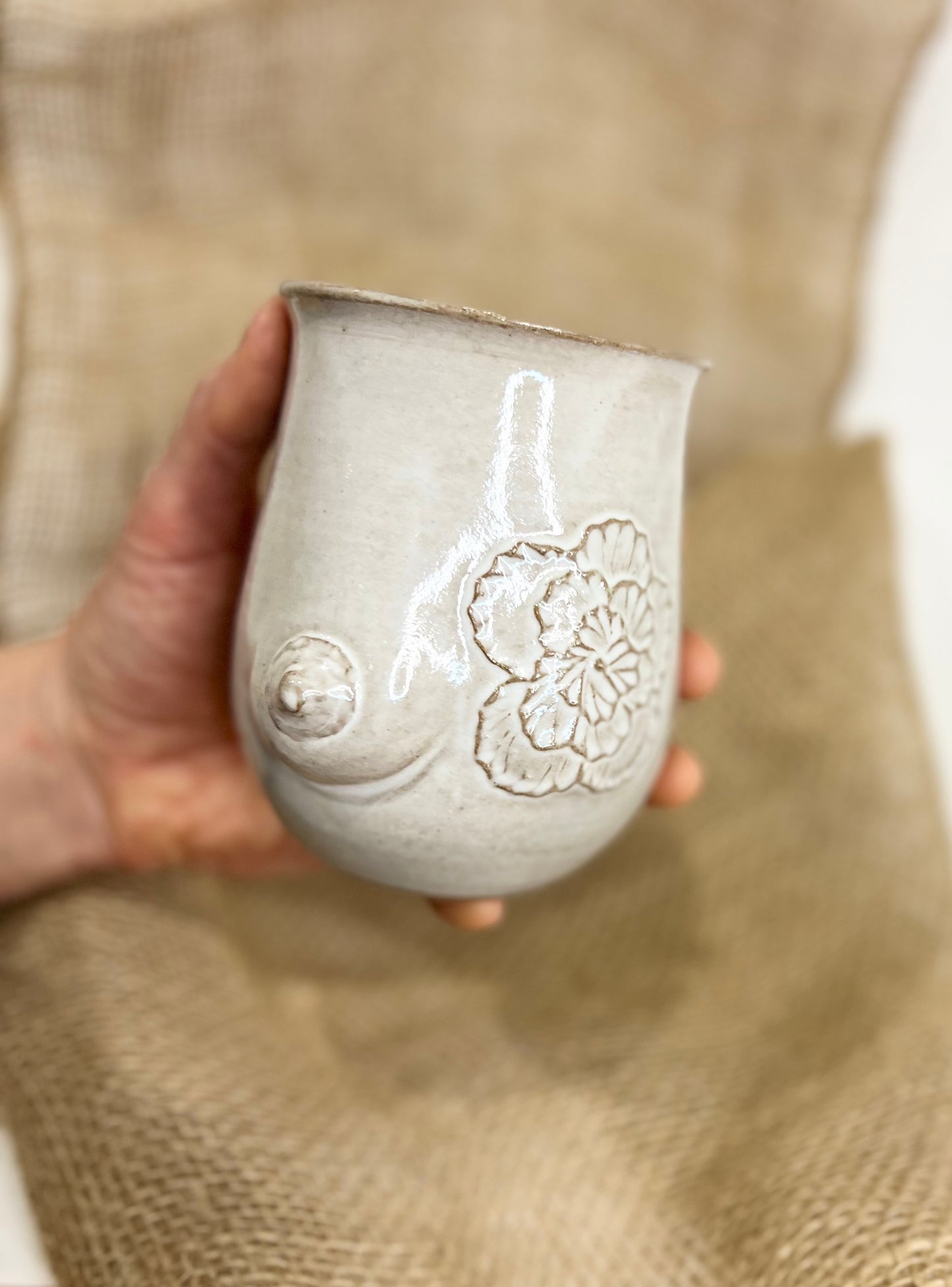 Handmade Breast Cancer Awareness Goddess Mug ๐๏ธ๐