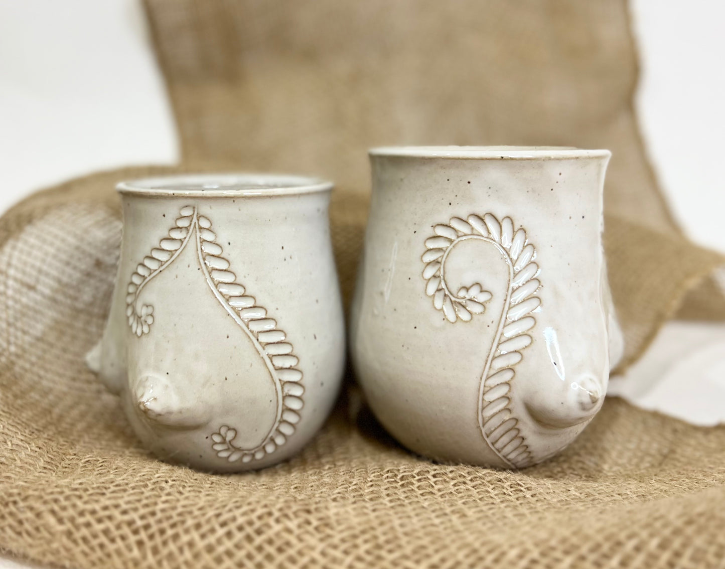 Handmade Ceramic Goddess Mug – White
