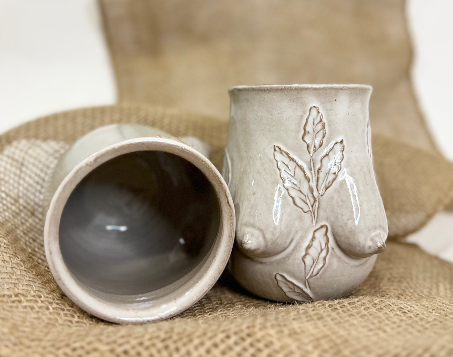 Handmade Ceramic Goddess Mug – White