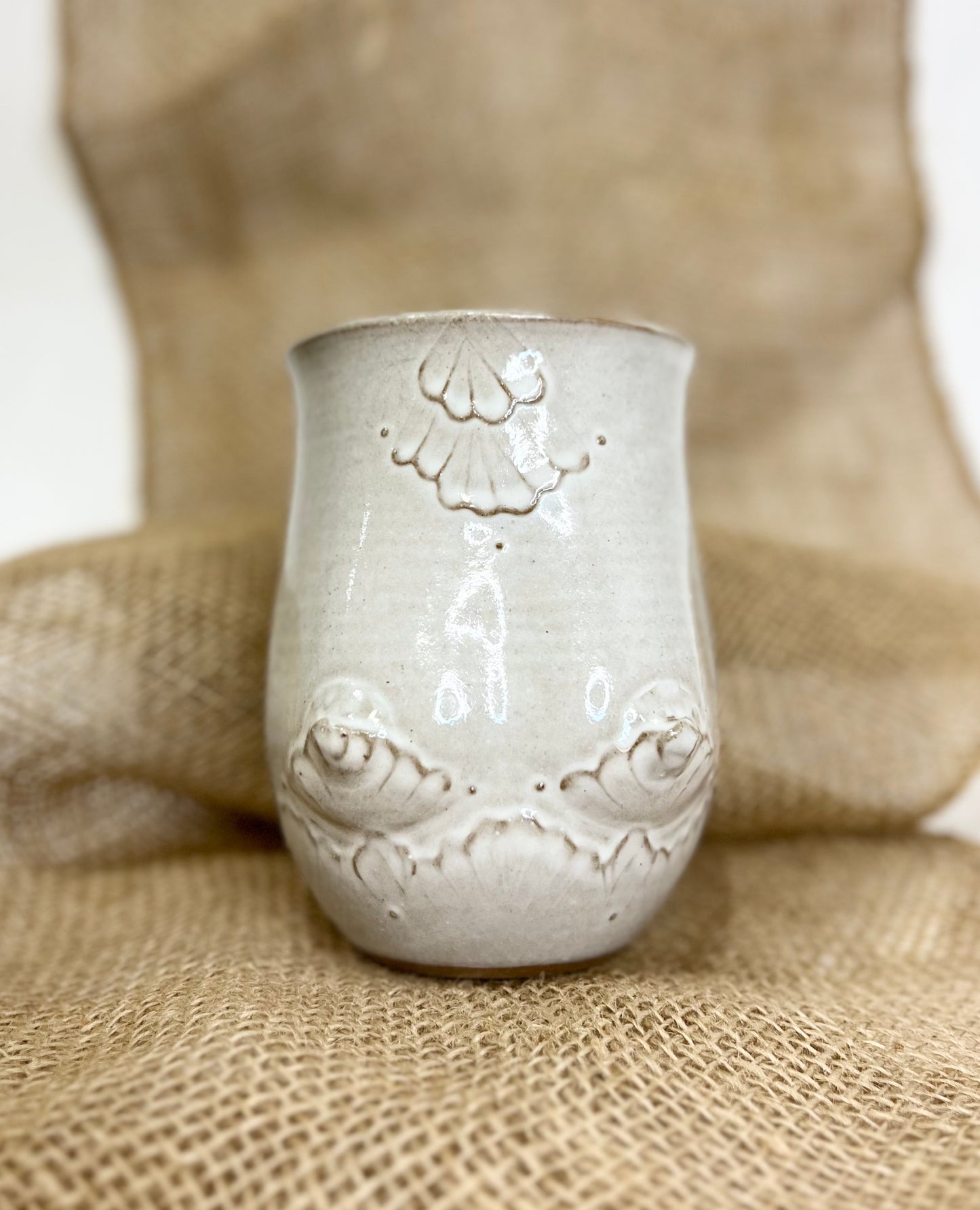 Handmade Ceramic Goddess Mug – White