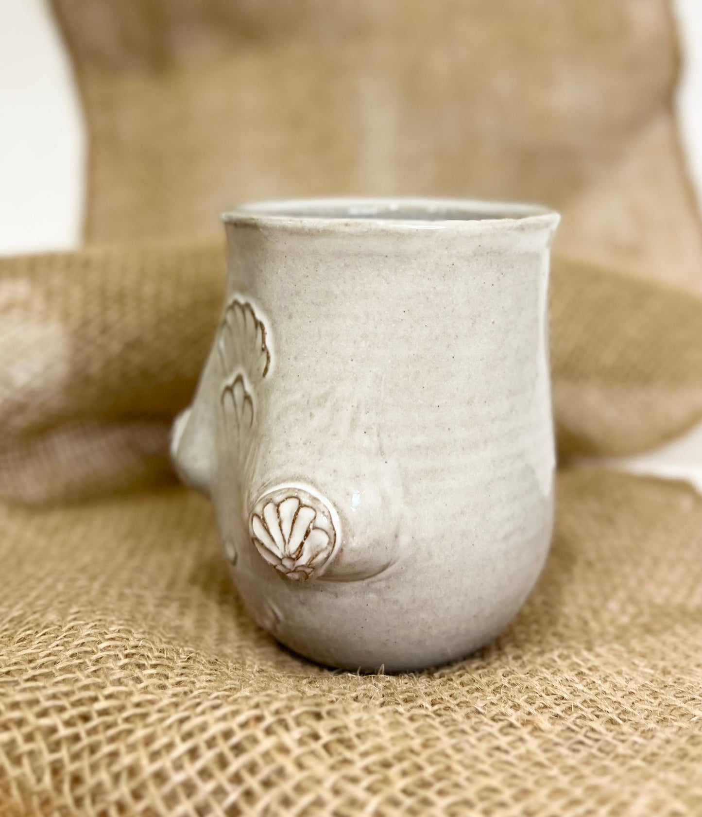 Handmade Ceramic Goddess Mug – White
