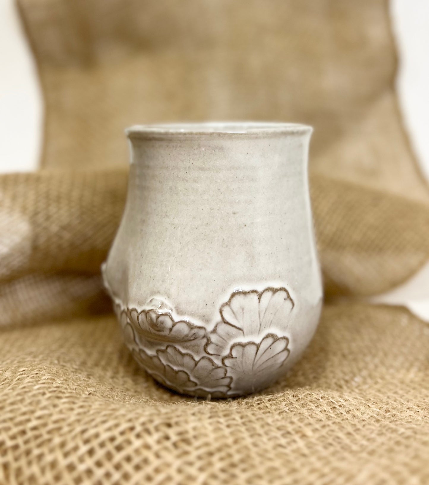 Handmade Ceramic Goddess Mug – White