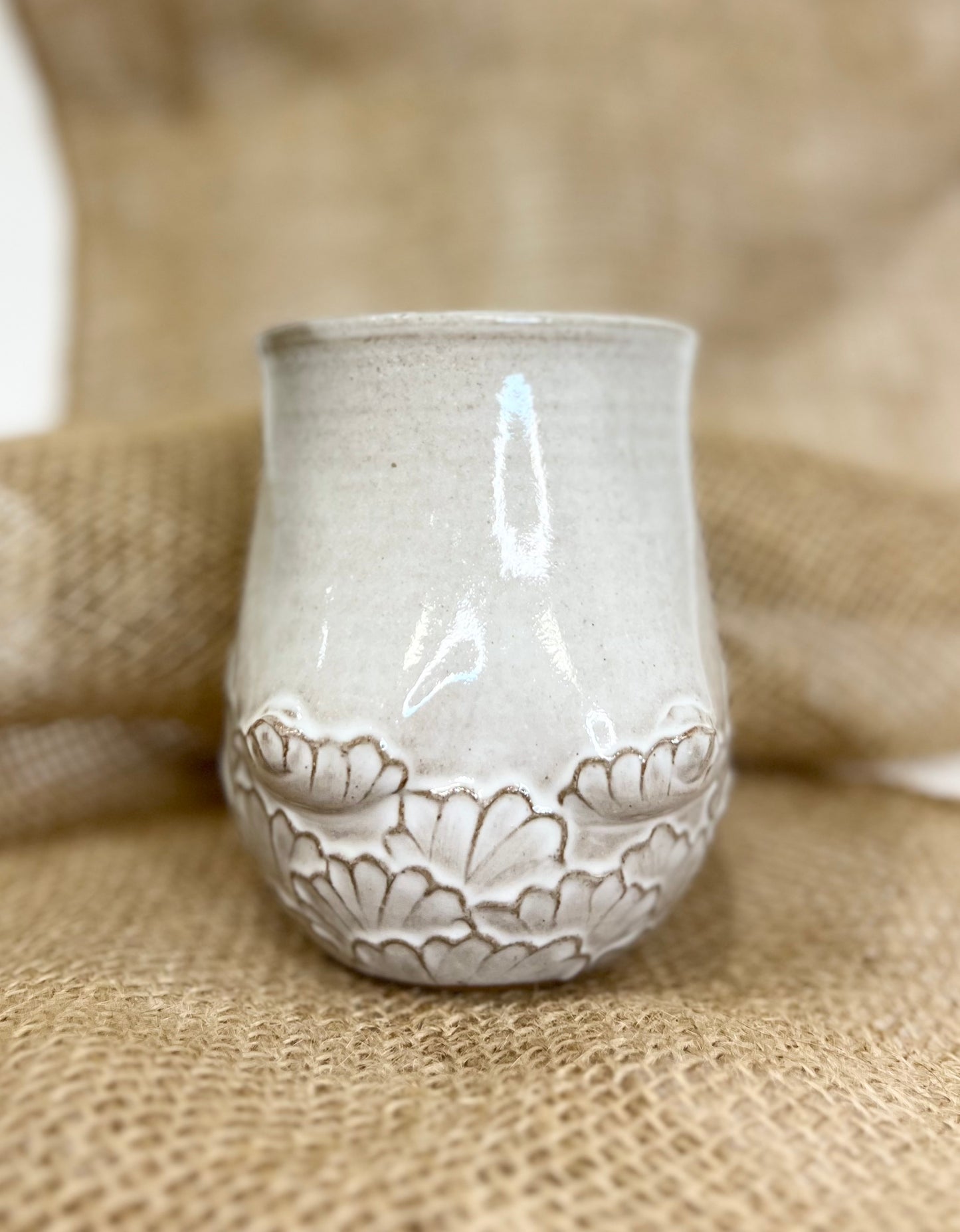 Handmade Ceramic Goddess Mug – White