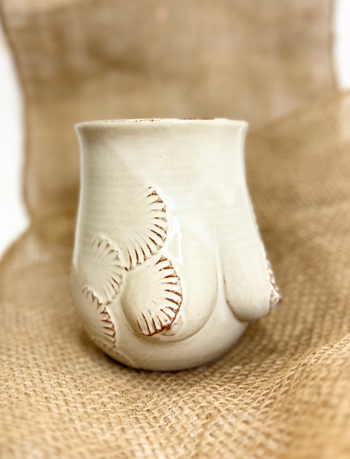 Handmade Ceramic Goddess Mug – Latte