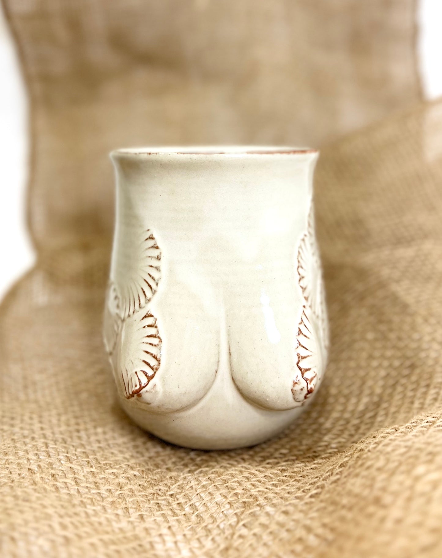 Handmade Ceramic Goddess Mug – Latte