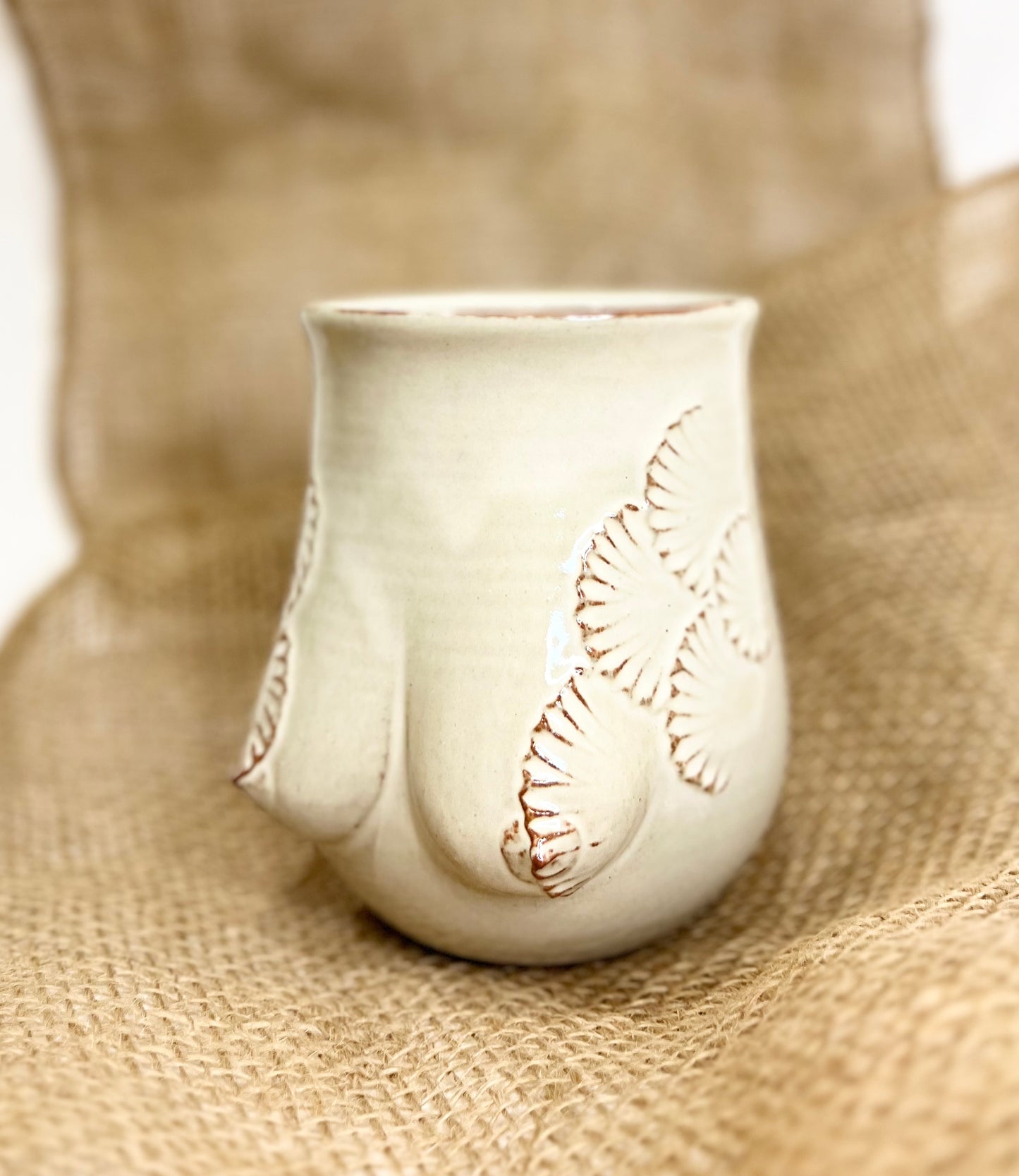 Handmade Ceramic Goddess Mug – Latte