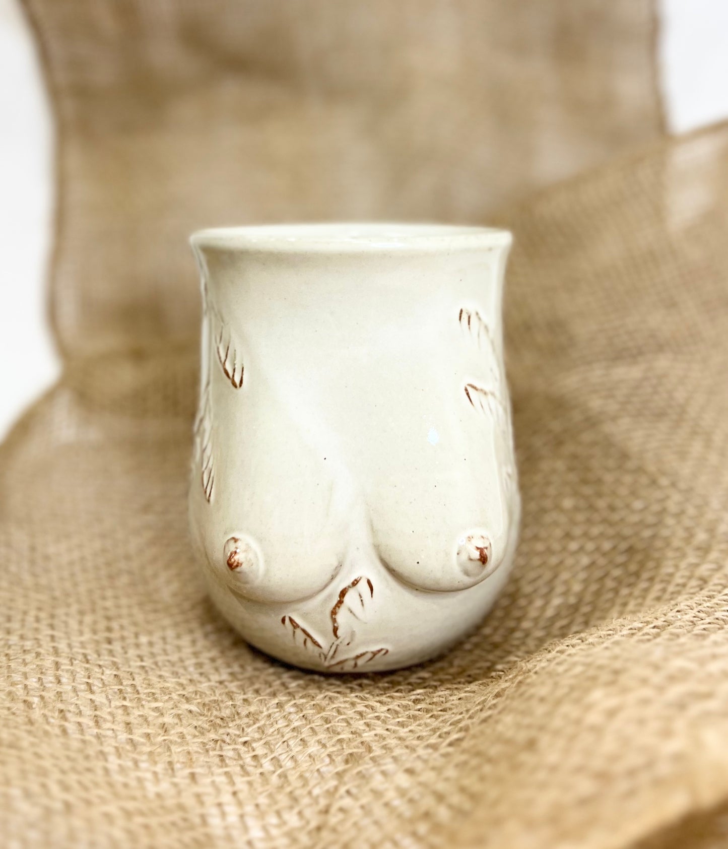 Handmade Ceramic Goddess Mug – Latte