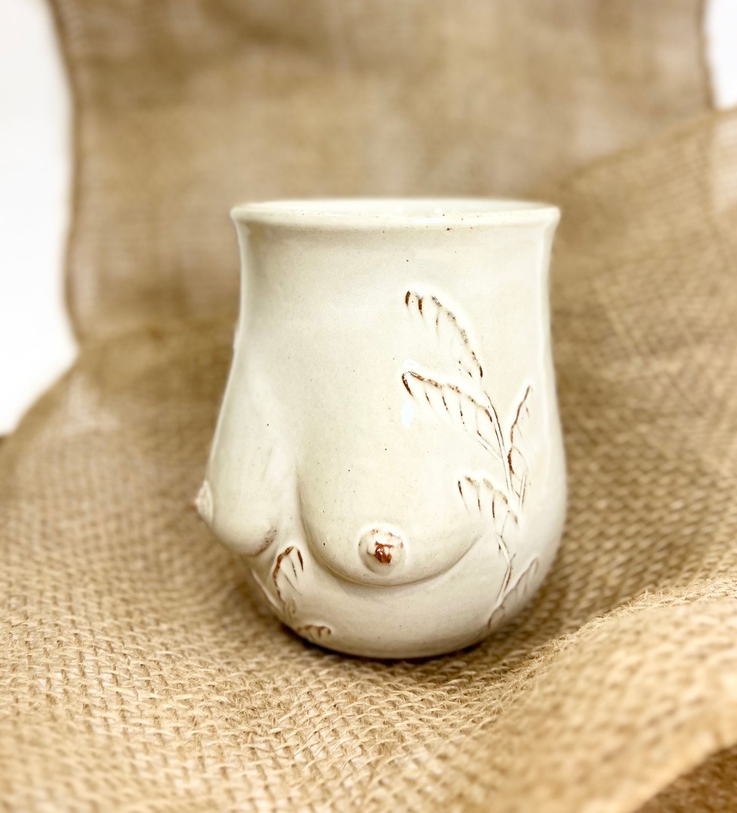 Handmade Ceramic Goddess Mug – Latte