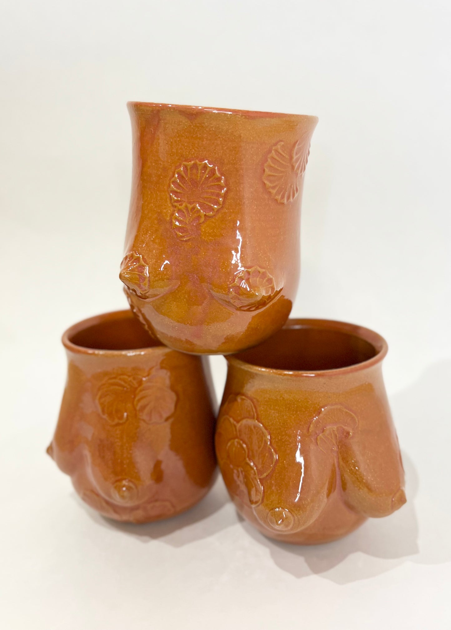 Handmade Ceramic Goddess Mug – Burnt Orange