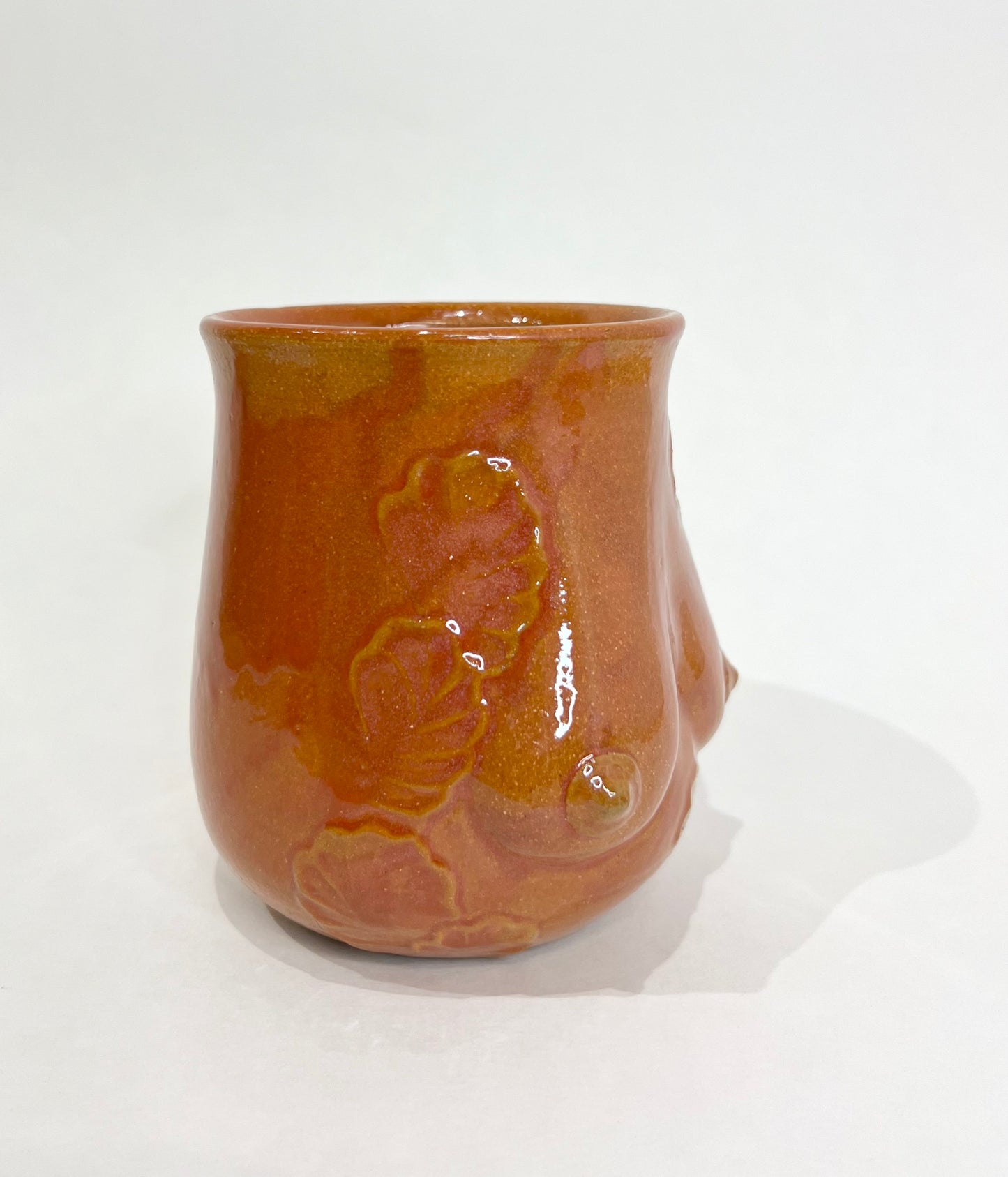Handmade Ceramic Goddess Mug – Burnt Orange