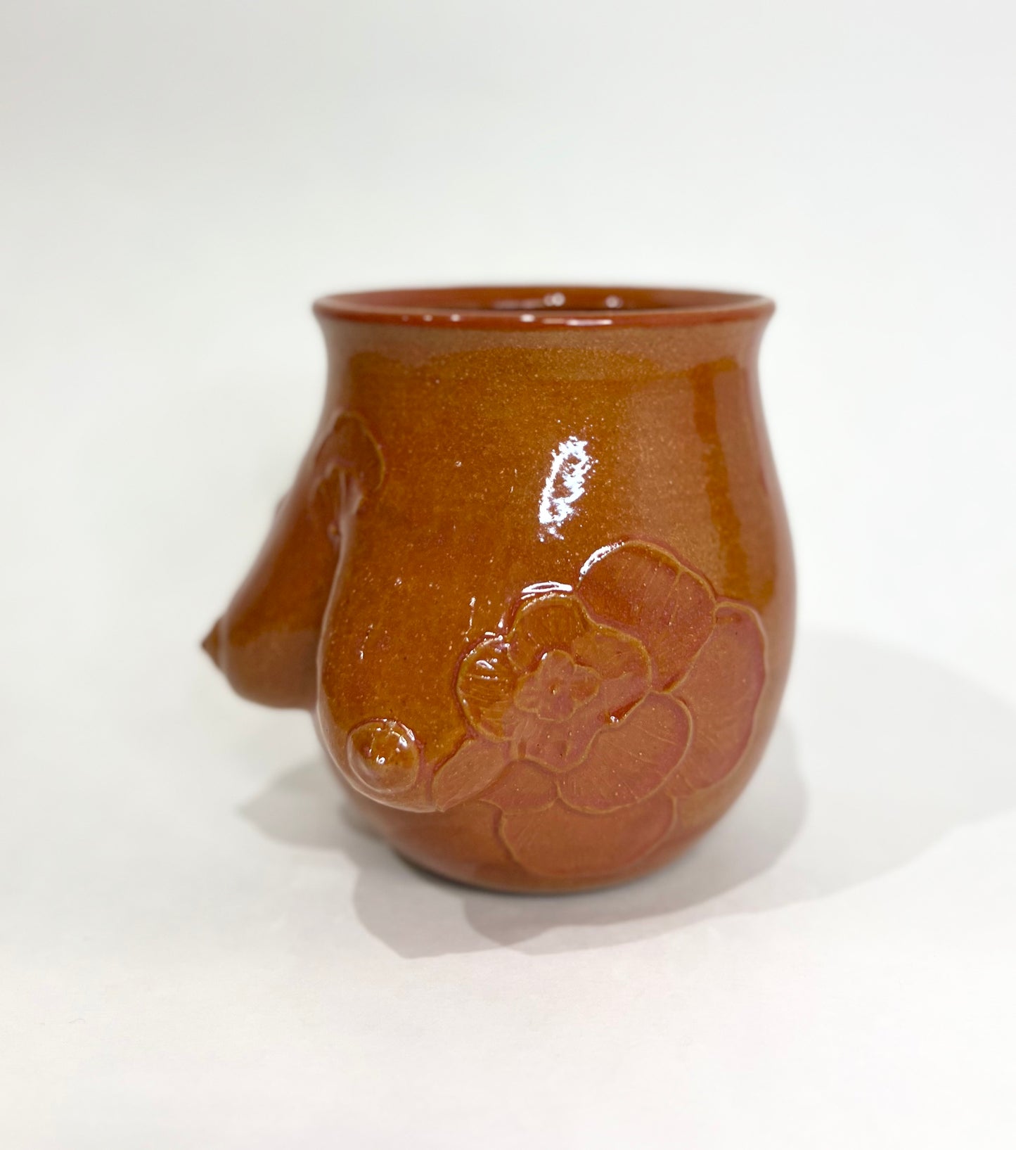 Handmade Ceramic Goddess Mug – Burnt Orange