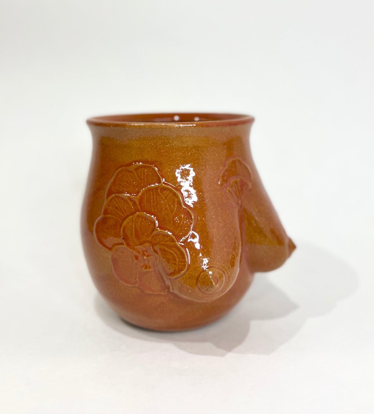 Handmade Ceramic Goddess Mug – Burnt Orange