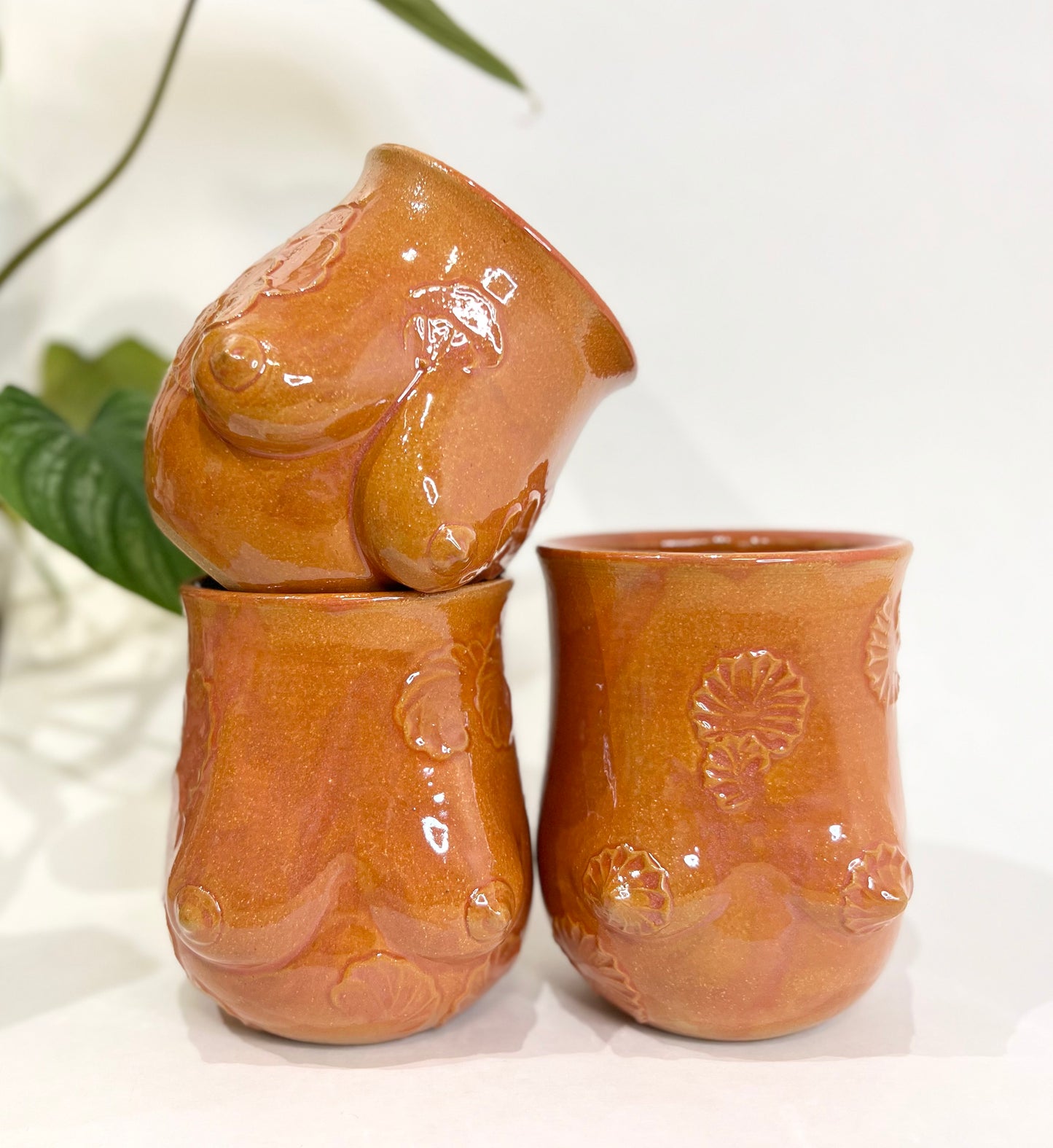 Handmade Ceramic Goddess Mug – Burnt Orange