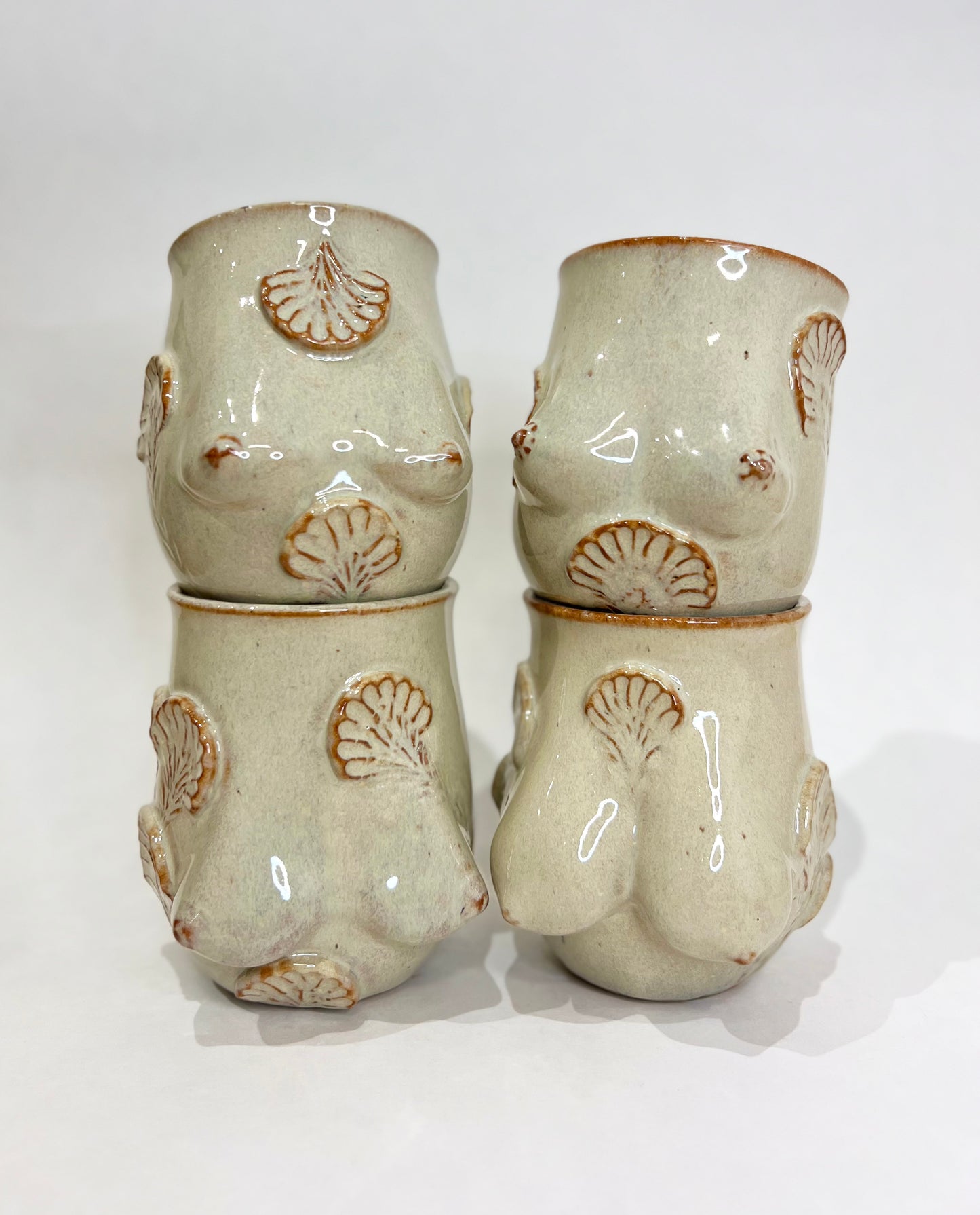 Handmade Ceramic Goddess Mug – Latte Blue