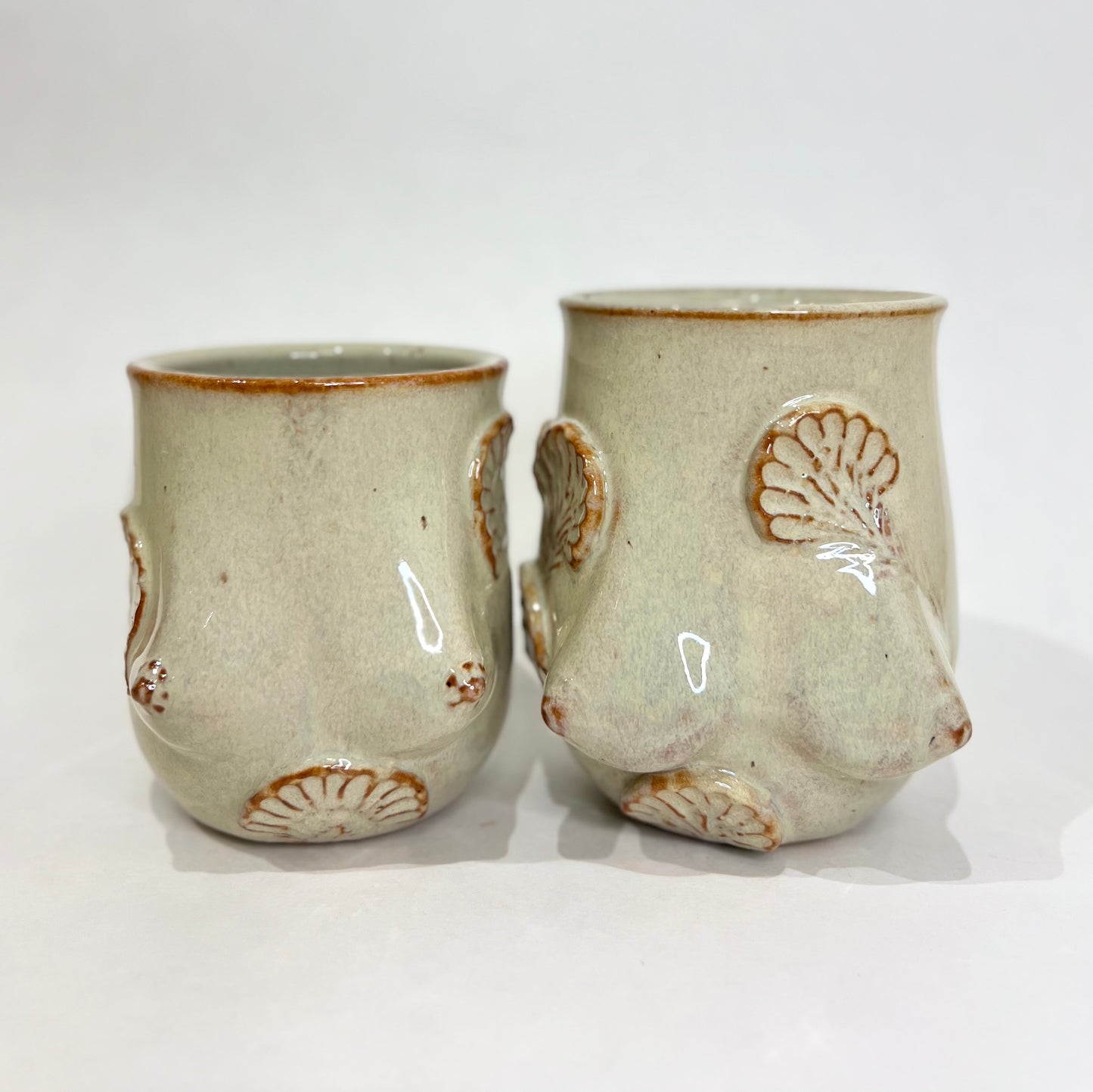 Handmade Ceramic Goddess Mug – Latte Blue