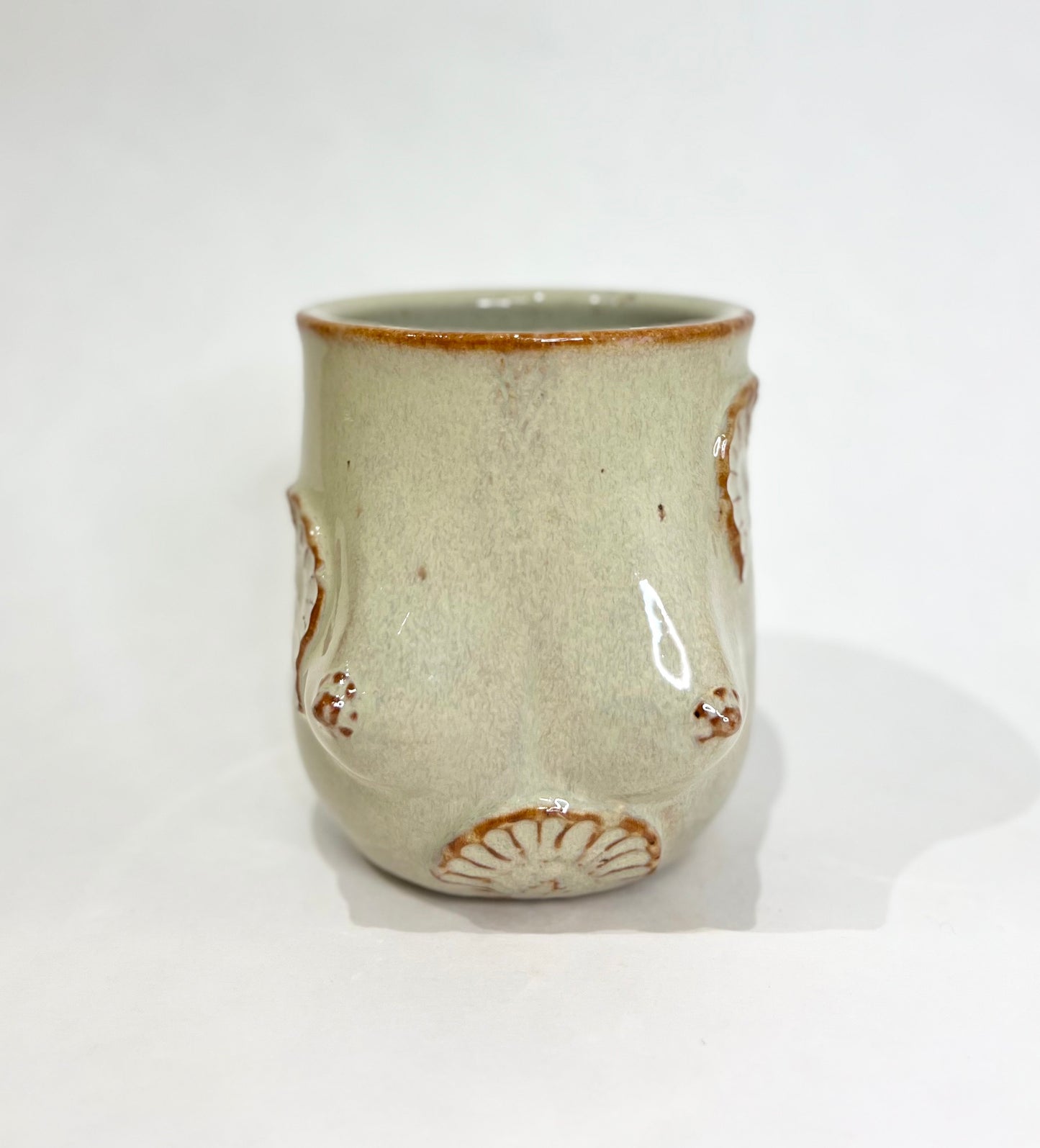 Handmade Ceramic Goddess Mug – Latte Blue