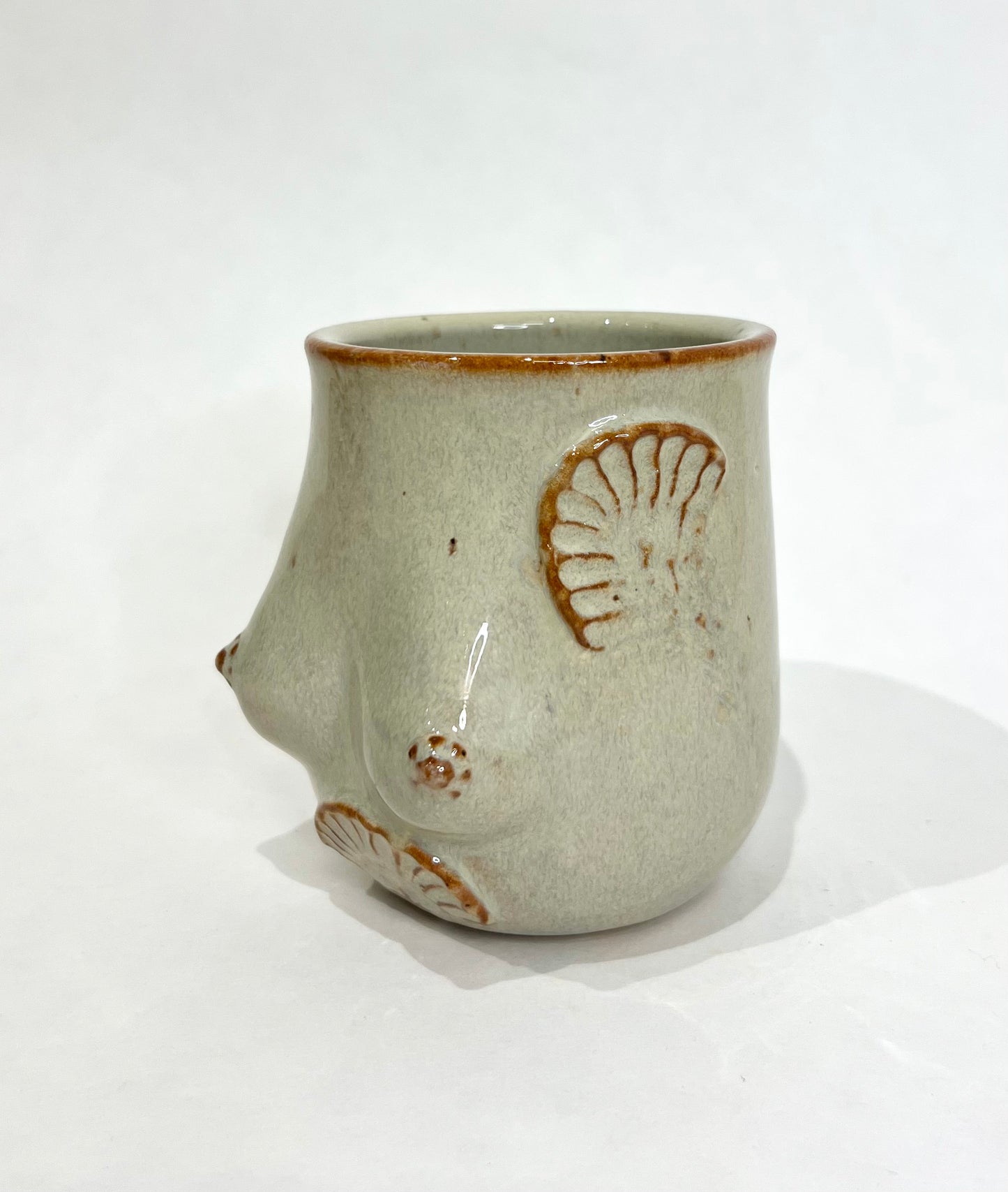 Handmade Ceramic Goddess Mug – Latte Blue