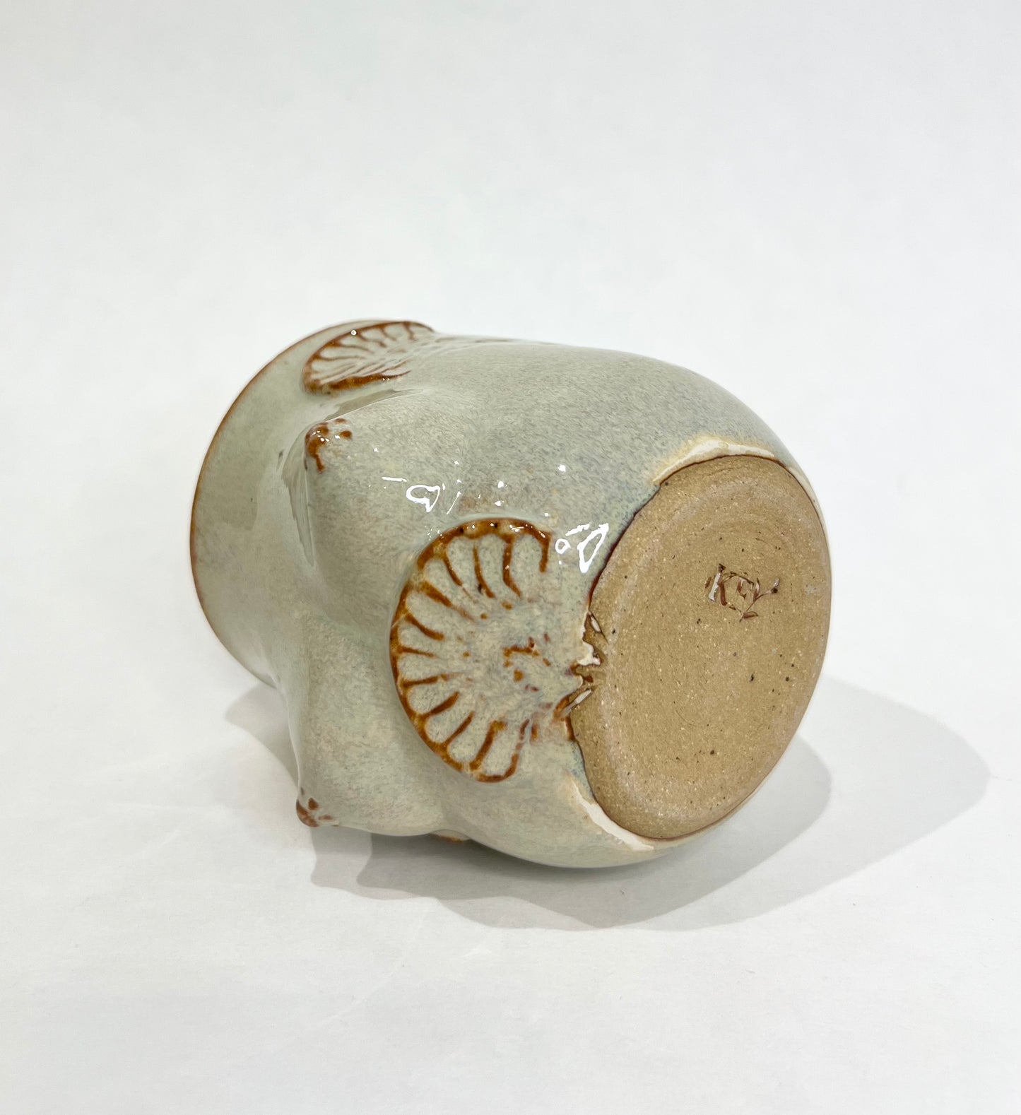 Handmade Ceramic Goddess Mug – Latte Blue