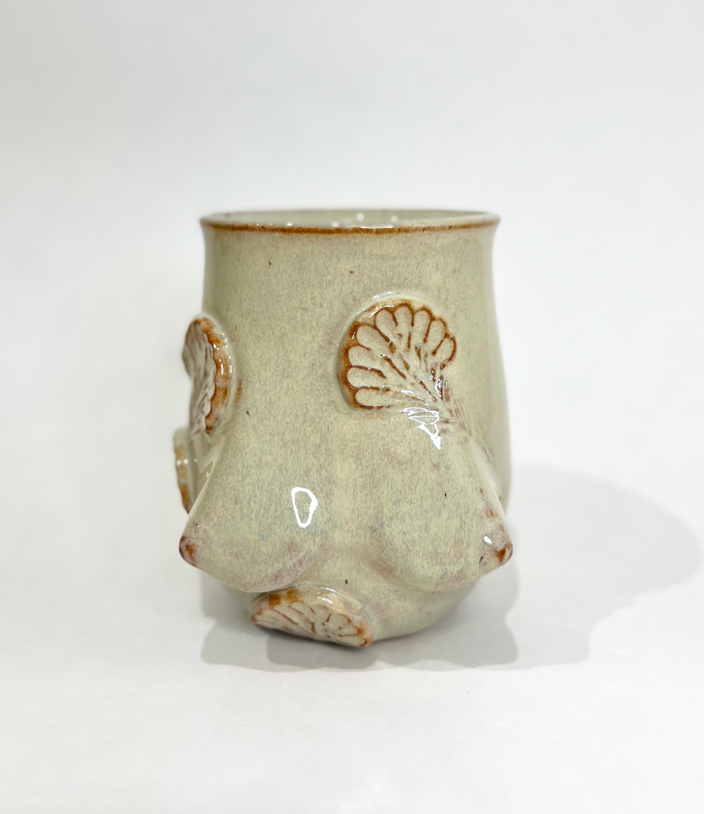 Handmade Ceramic Goddess Mug – Latte Blue