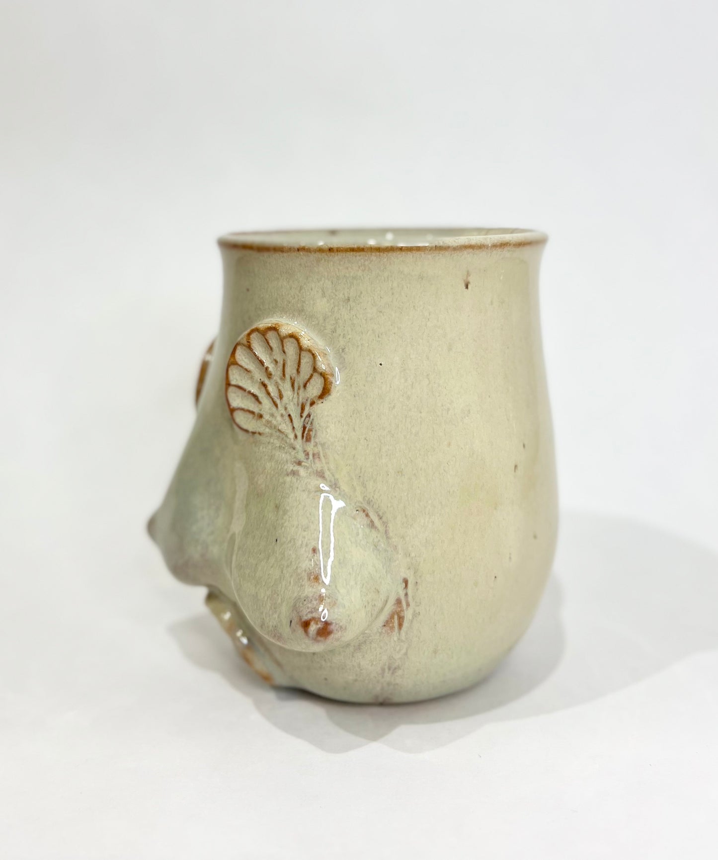 Handmade Ceramic Goddess Mug – Latte Blue