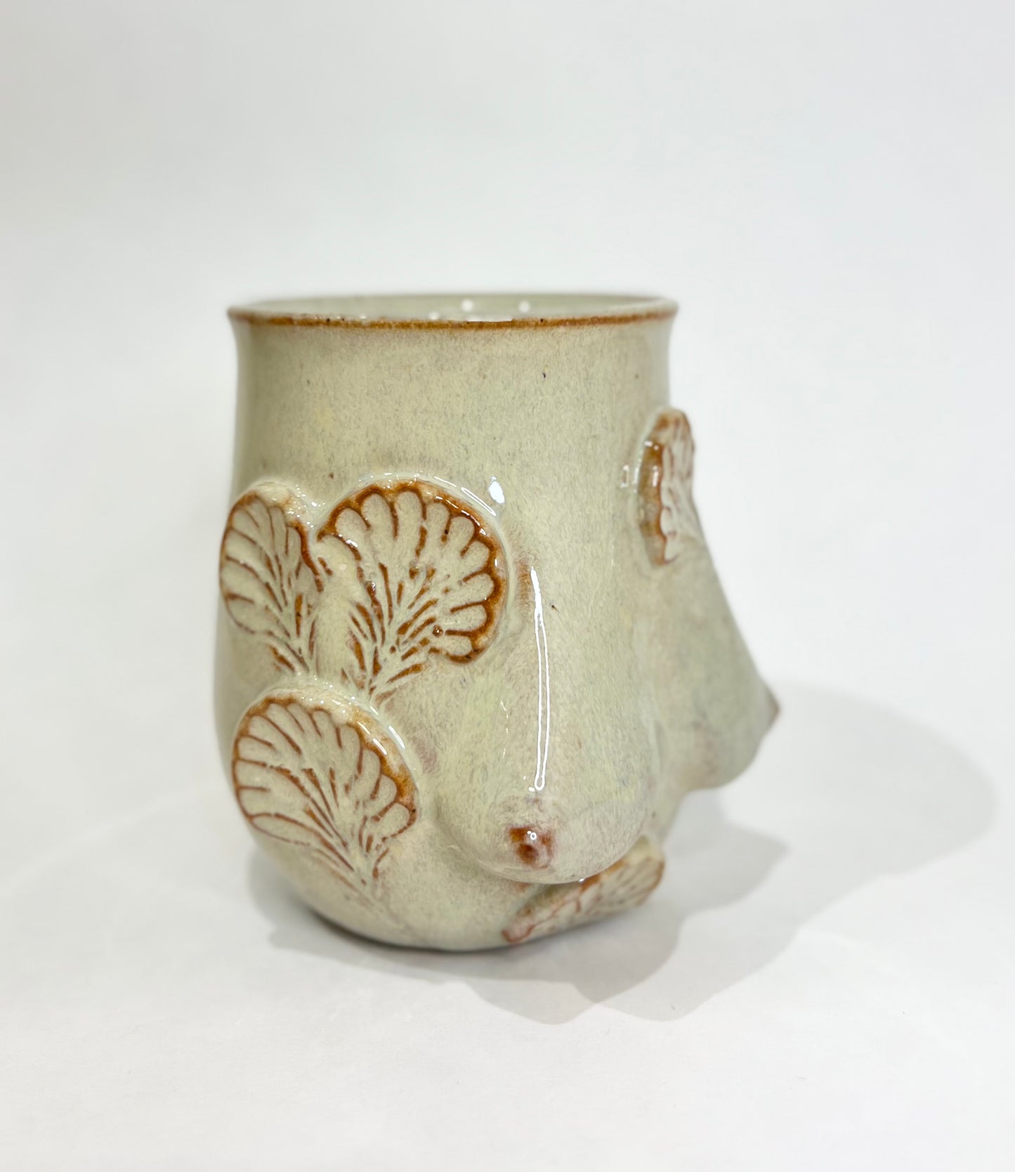 Handmade Ceramic Goddess Mug – Latte Blue