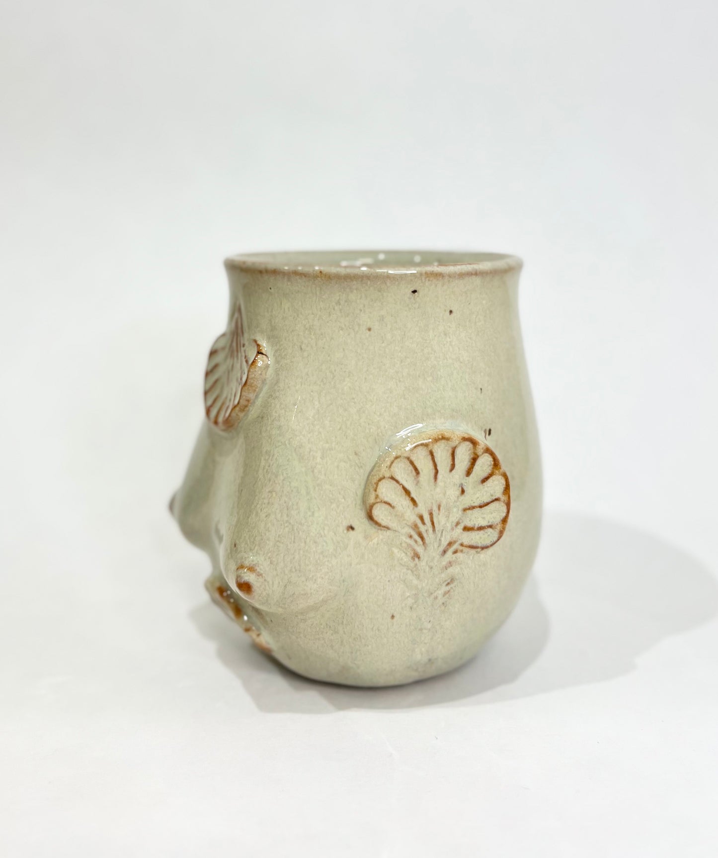 Handmade Ceramic Goddess Mug – Latte Blue