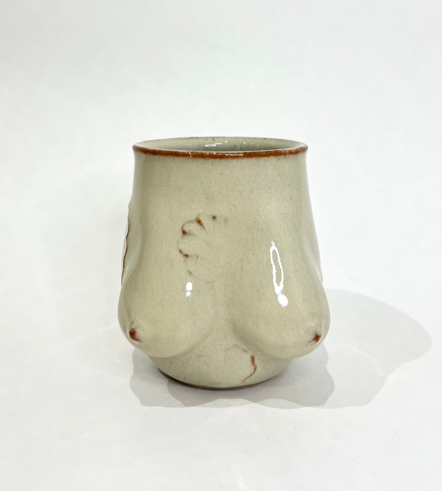 Handmade Ceramic Goddess Mug – Latte Blue