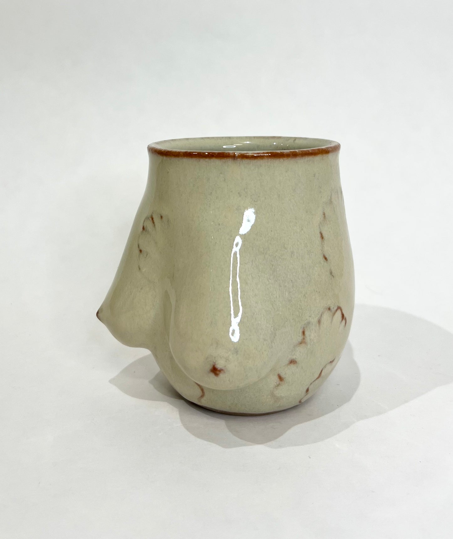 Handmade Ceramic Goddess Mug – Latte Blue