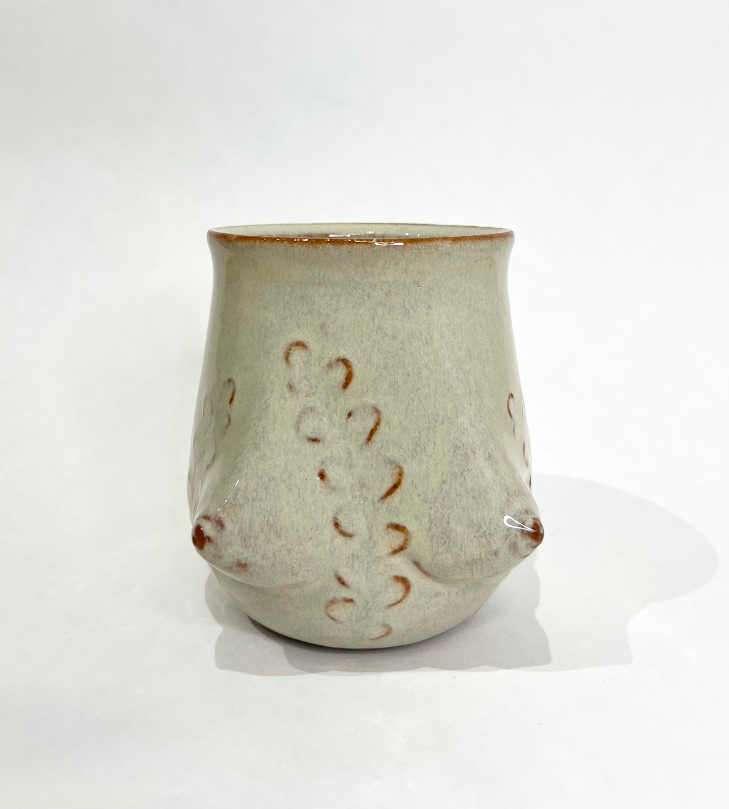 Handmade Ceramic Goddess Mug – Latte Blue