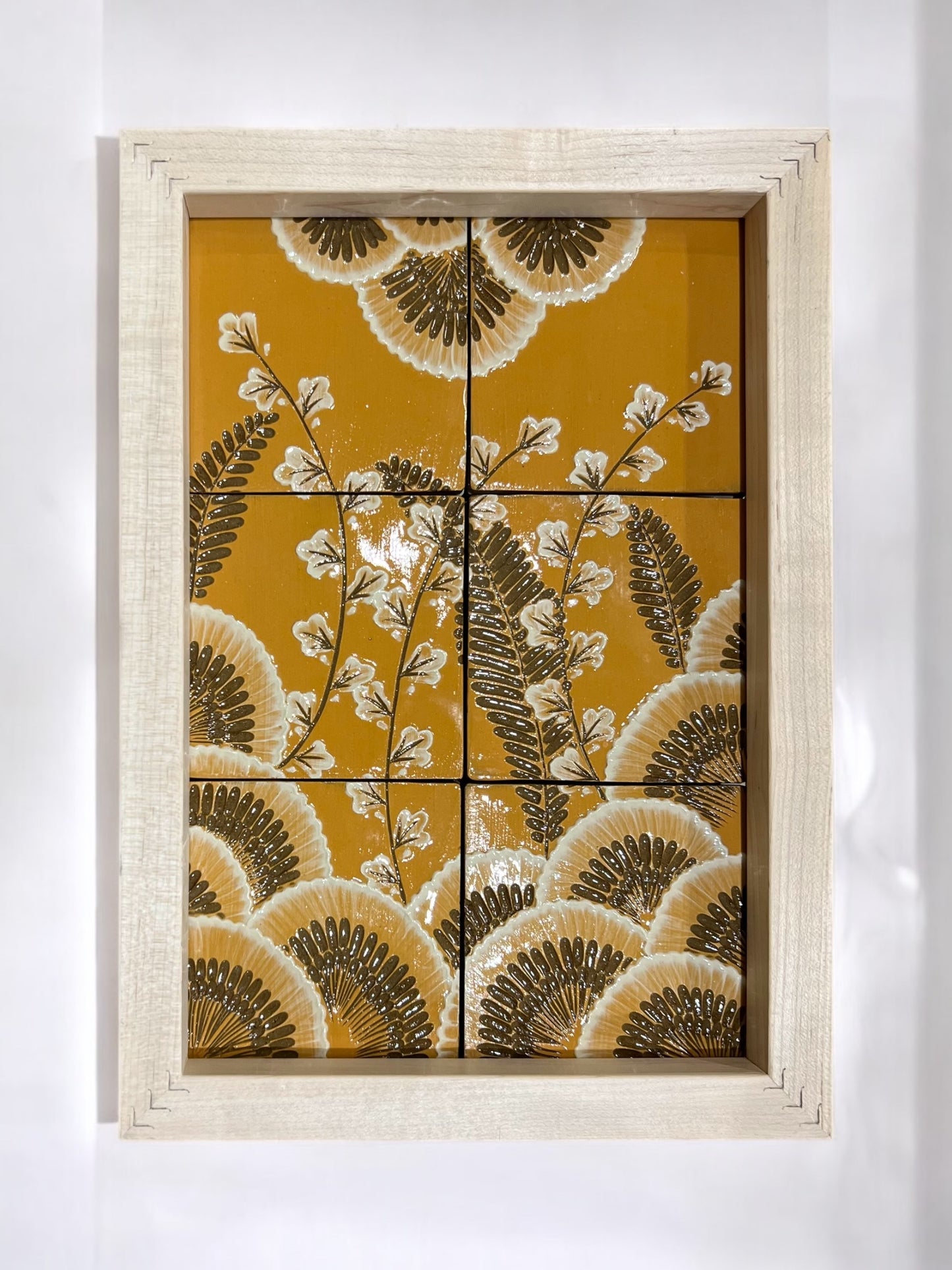 Golden Botanicals Handmade Tile Set