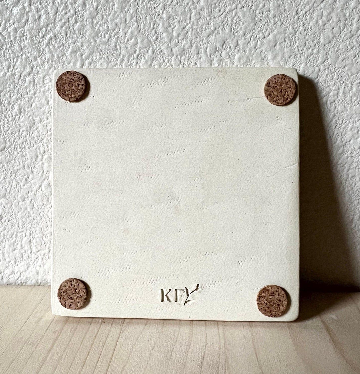 4 inch Ceramic Coaster Tiles, Hawaiian Plant Design handmade