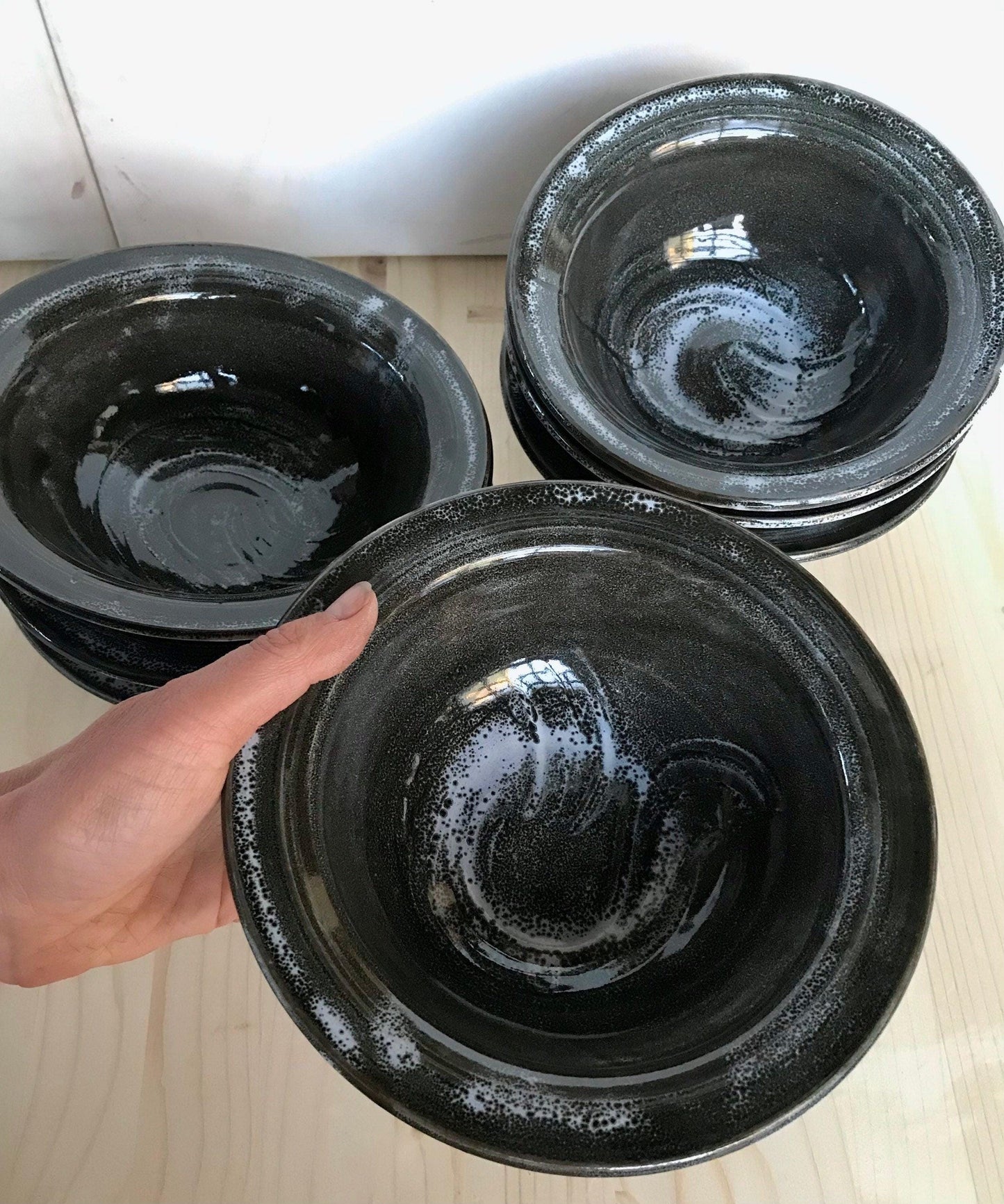 Black Ceramic Bowls Handmade