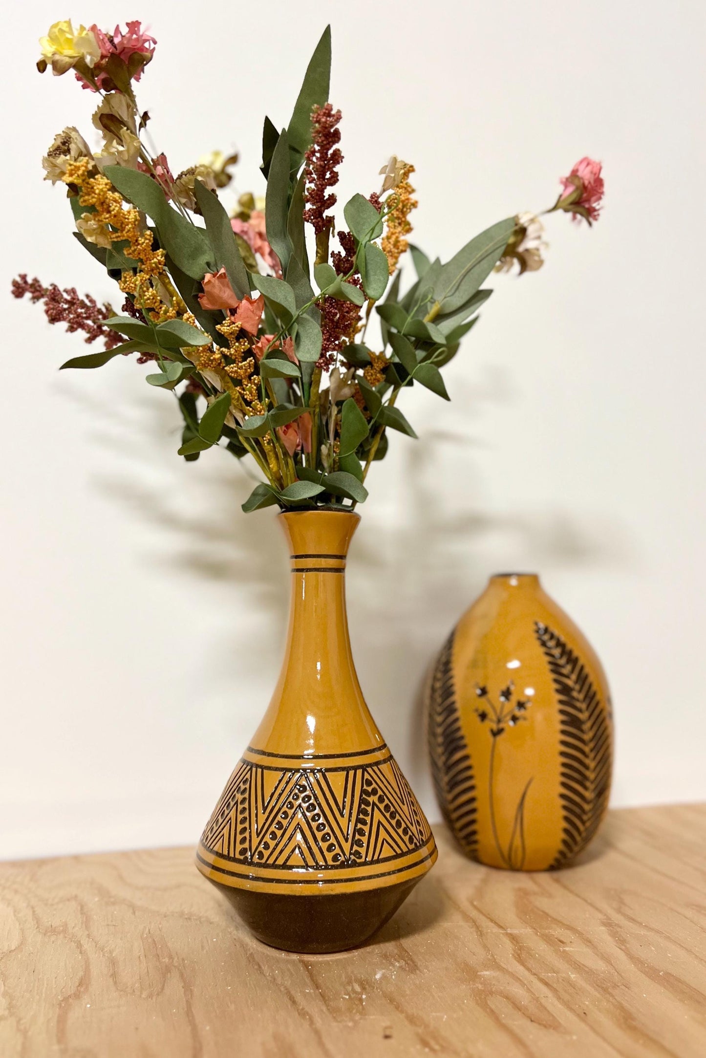 Golden Carved Bud Vase X-Large