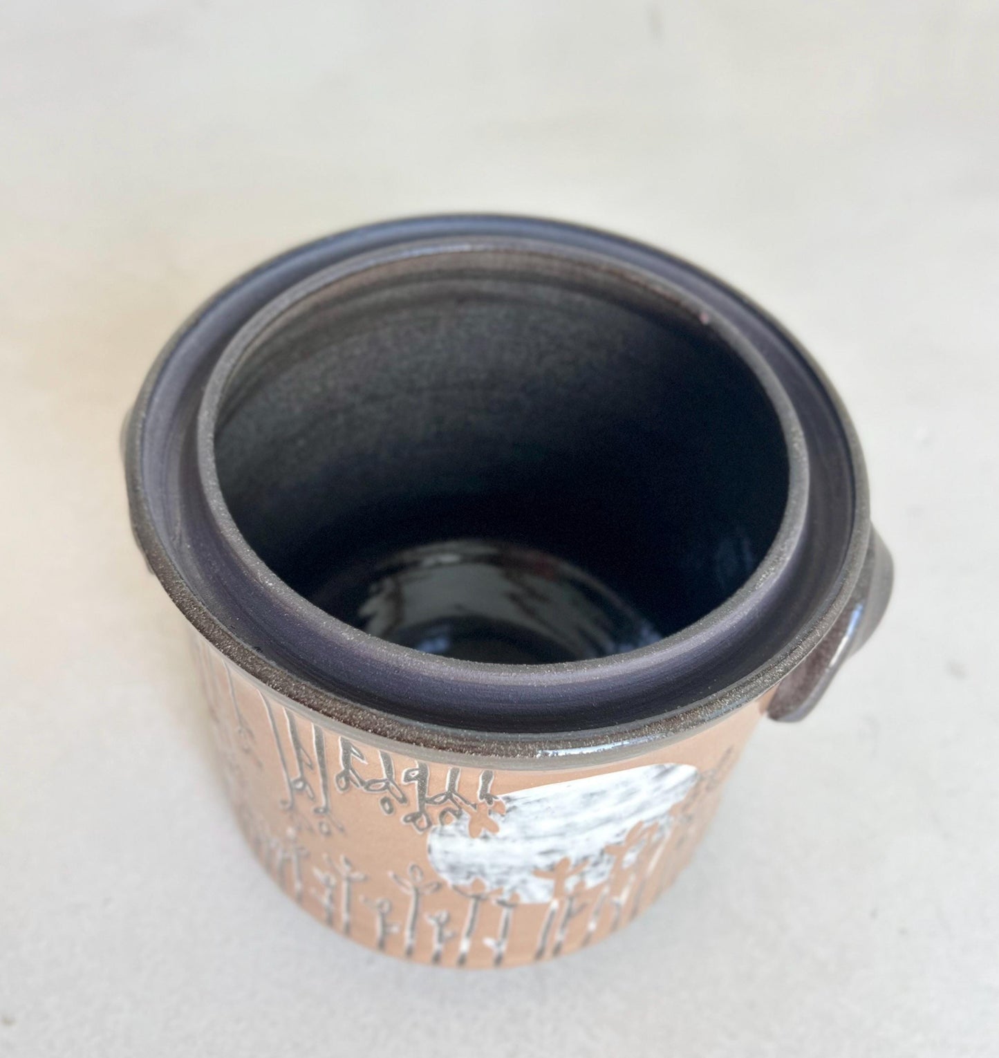 Harvest Moon Ceramic Jar, Fermenting Jar, Ceramic Storage Jar