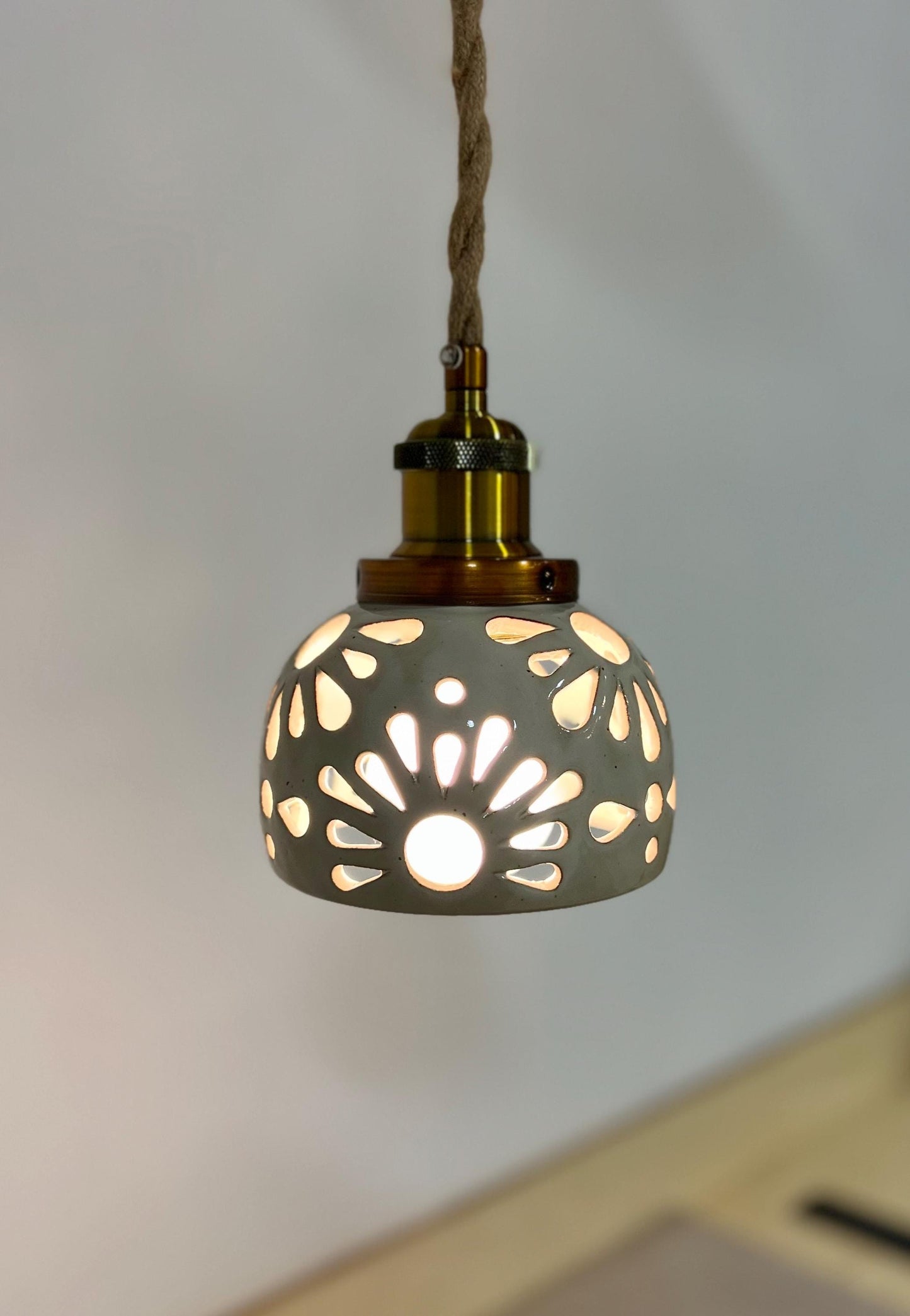 Small Ceramic Pendant Light - Dome