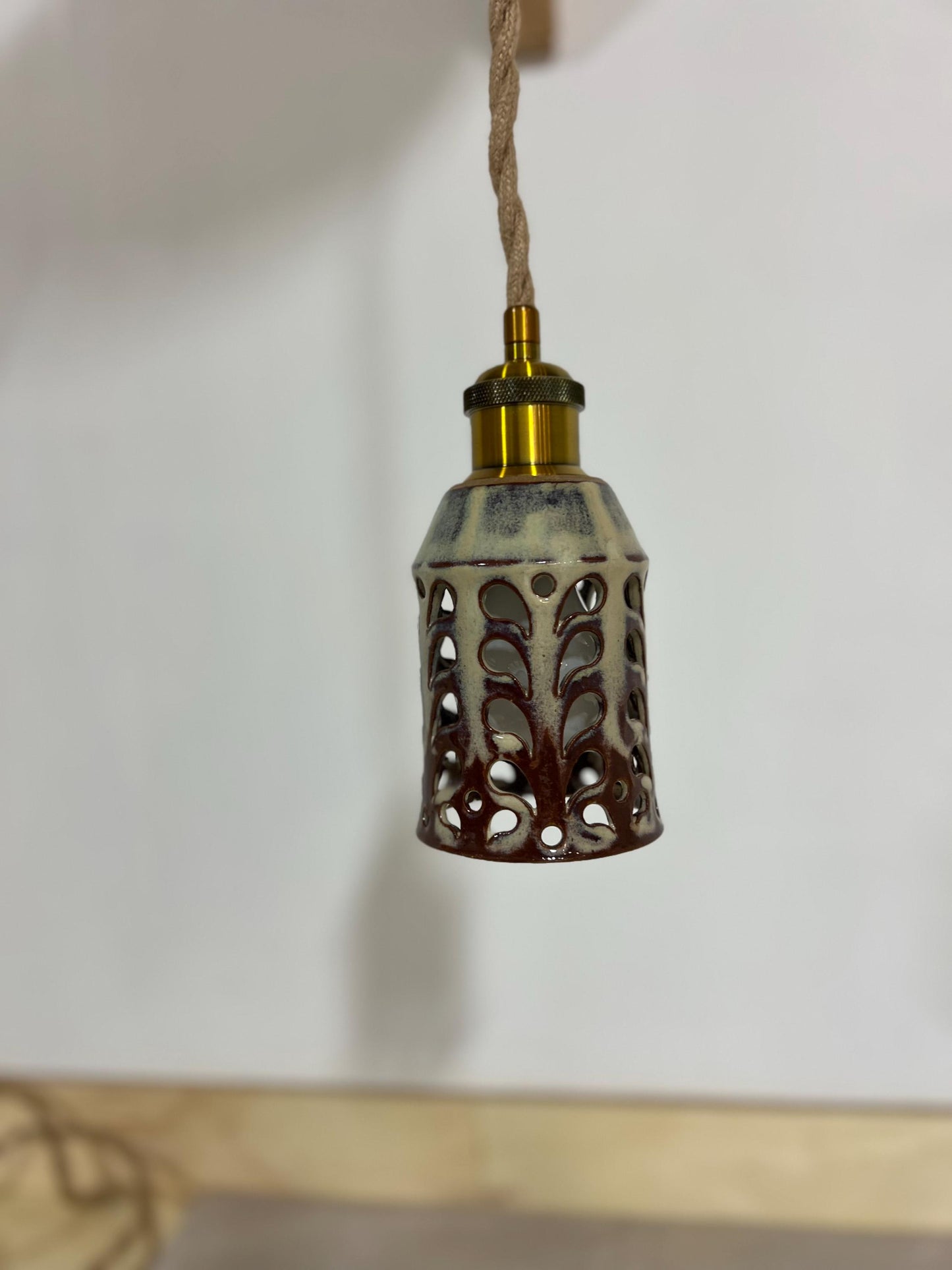 Small Ceramic Pendant Light - Elegant Cylinder