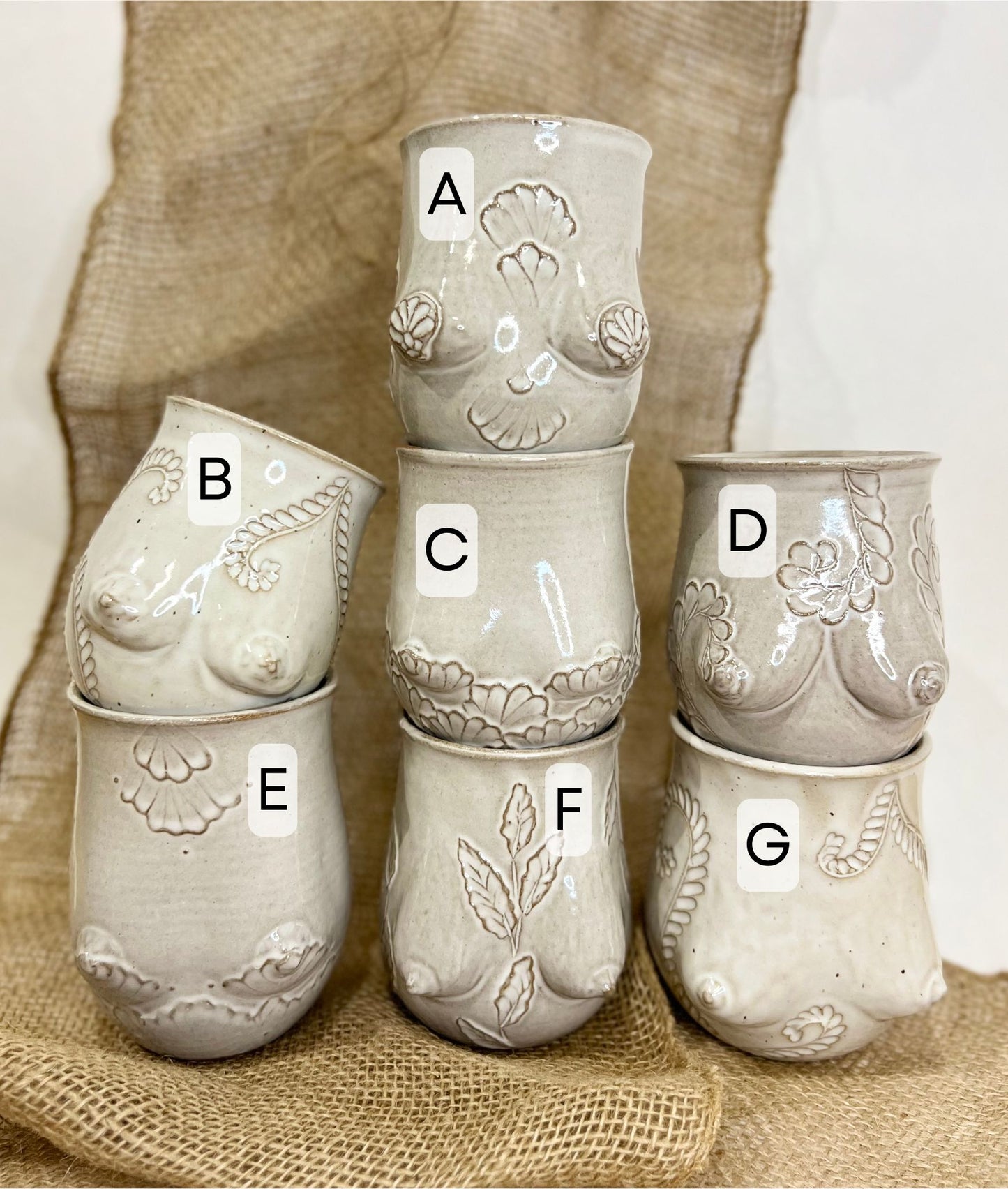 Handmade Ceramic Goddess Mug – White