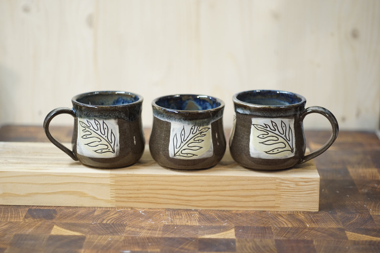 Handmade Ceramic Fern Mug, Mugs with Fern Design
