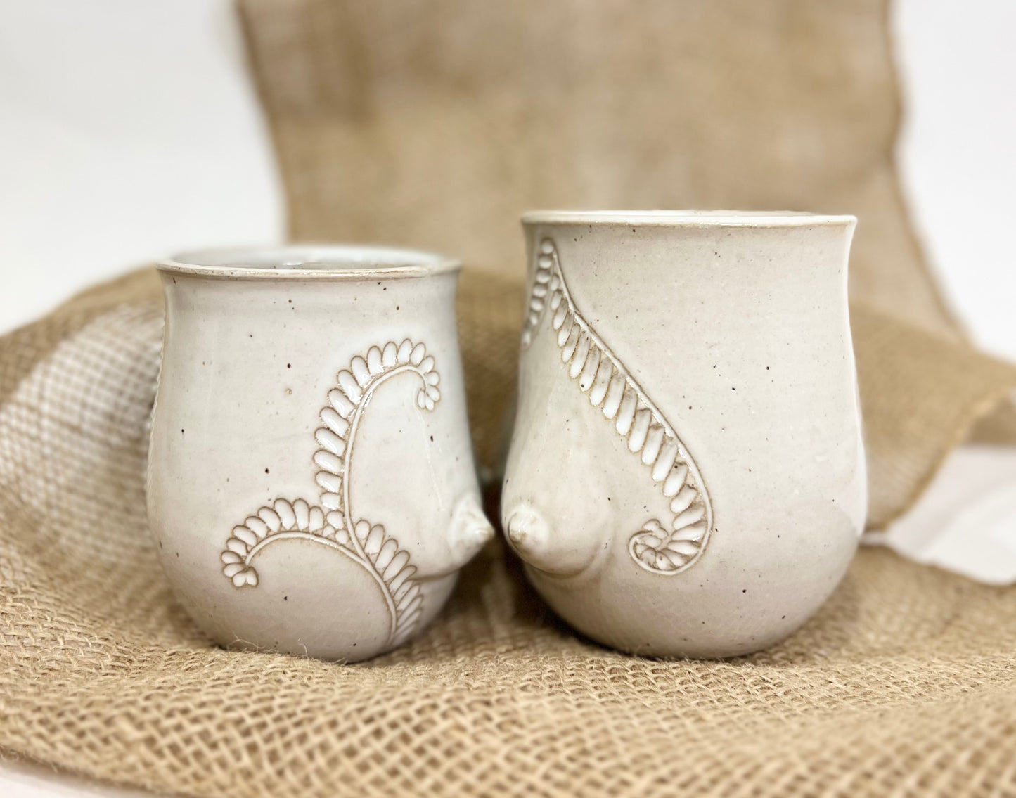Handmade Ceramic Goddess Mug – White