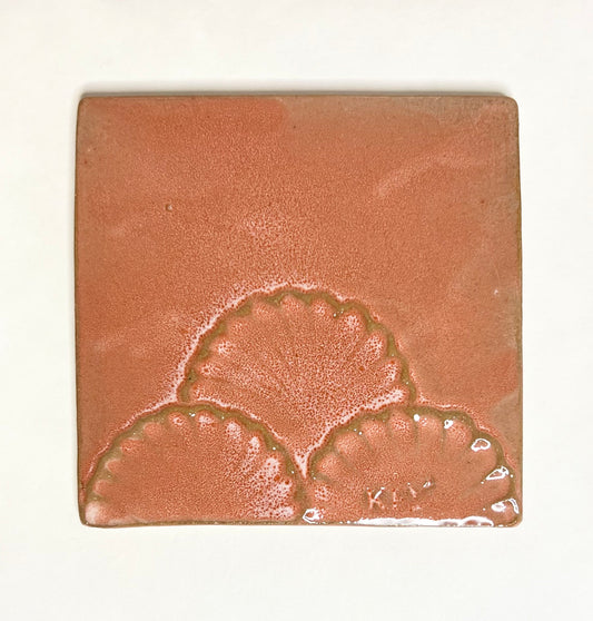 4 inch Ceramic Handmade Tiles - Coasters - Botanical