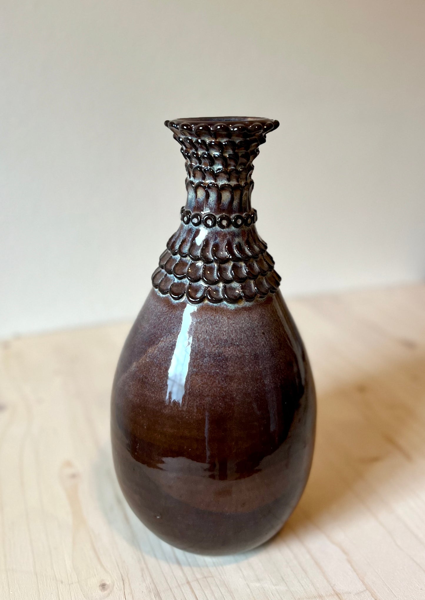 Scalloped Vase, handmade ceramic