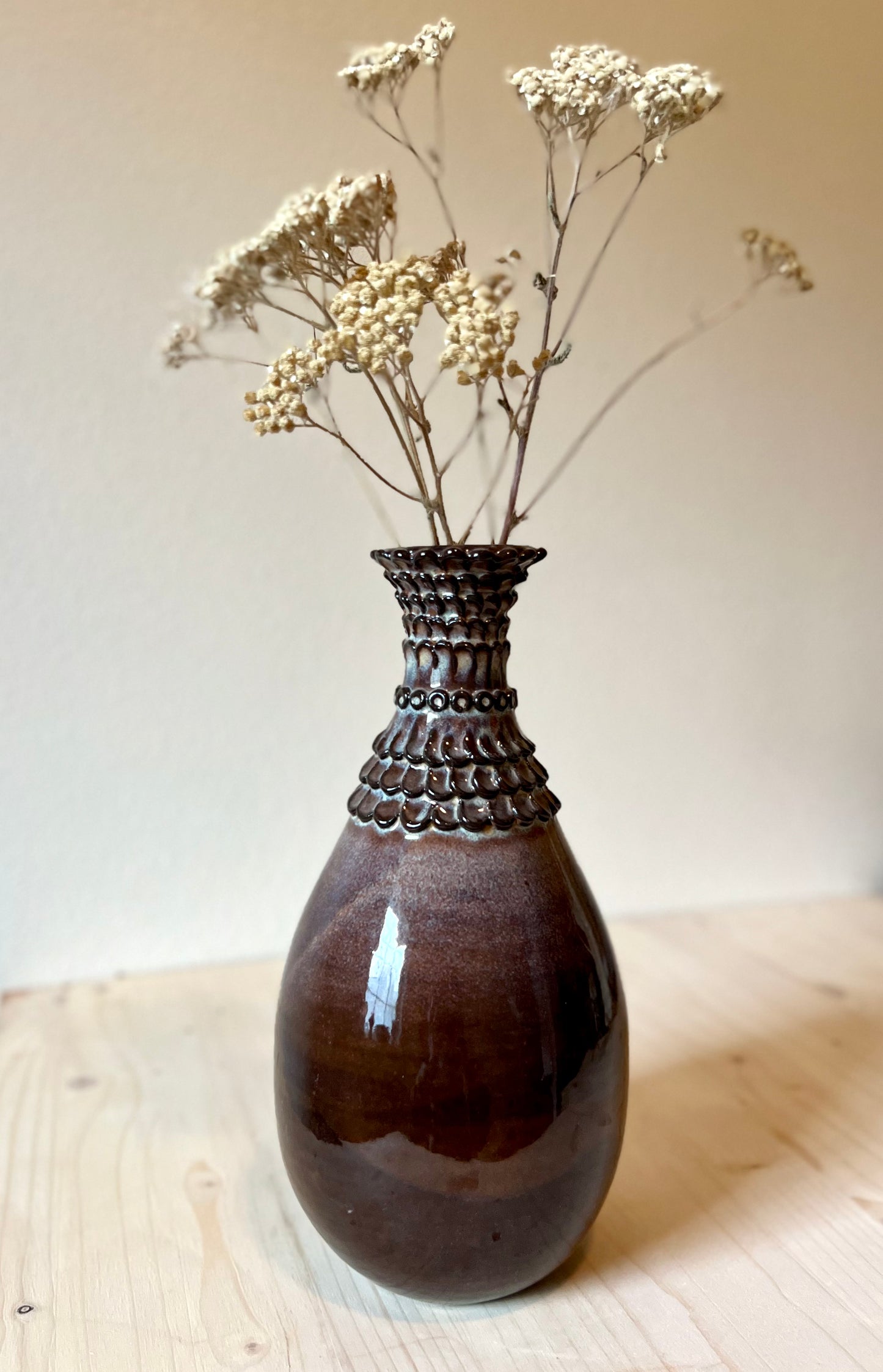 Scalloped Vase, handmade ceramic