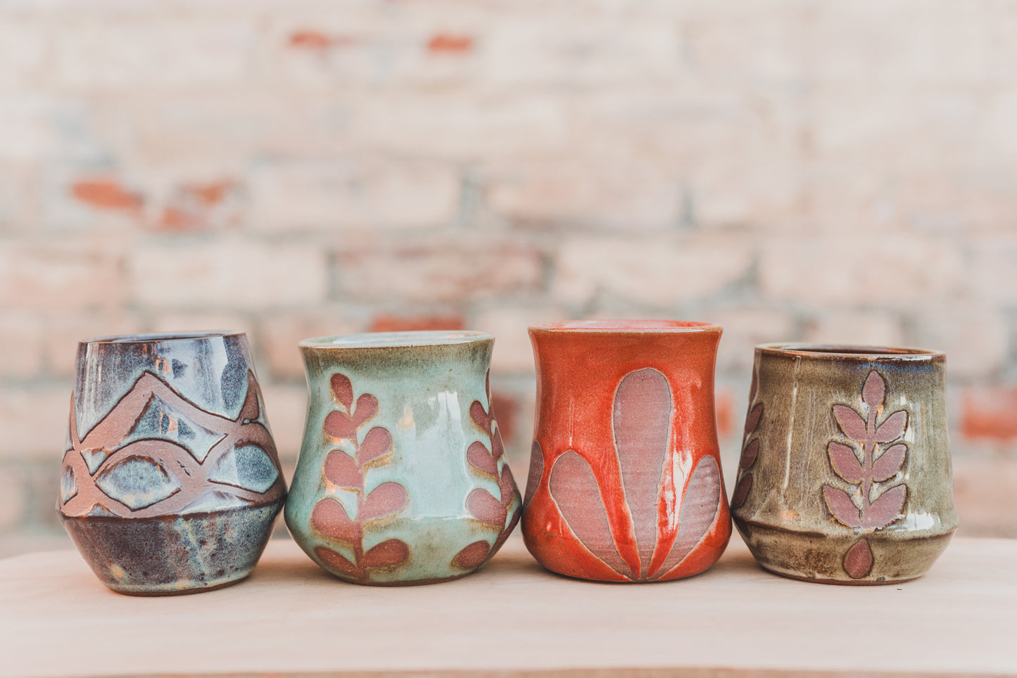 Ceramic Tumbler Mug, Mountain Floral design