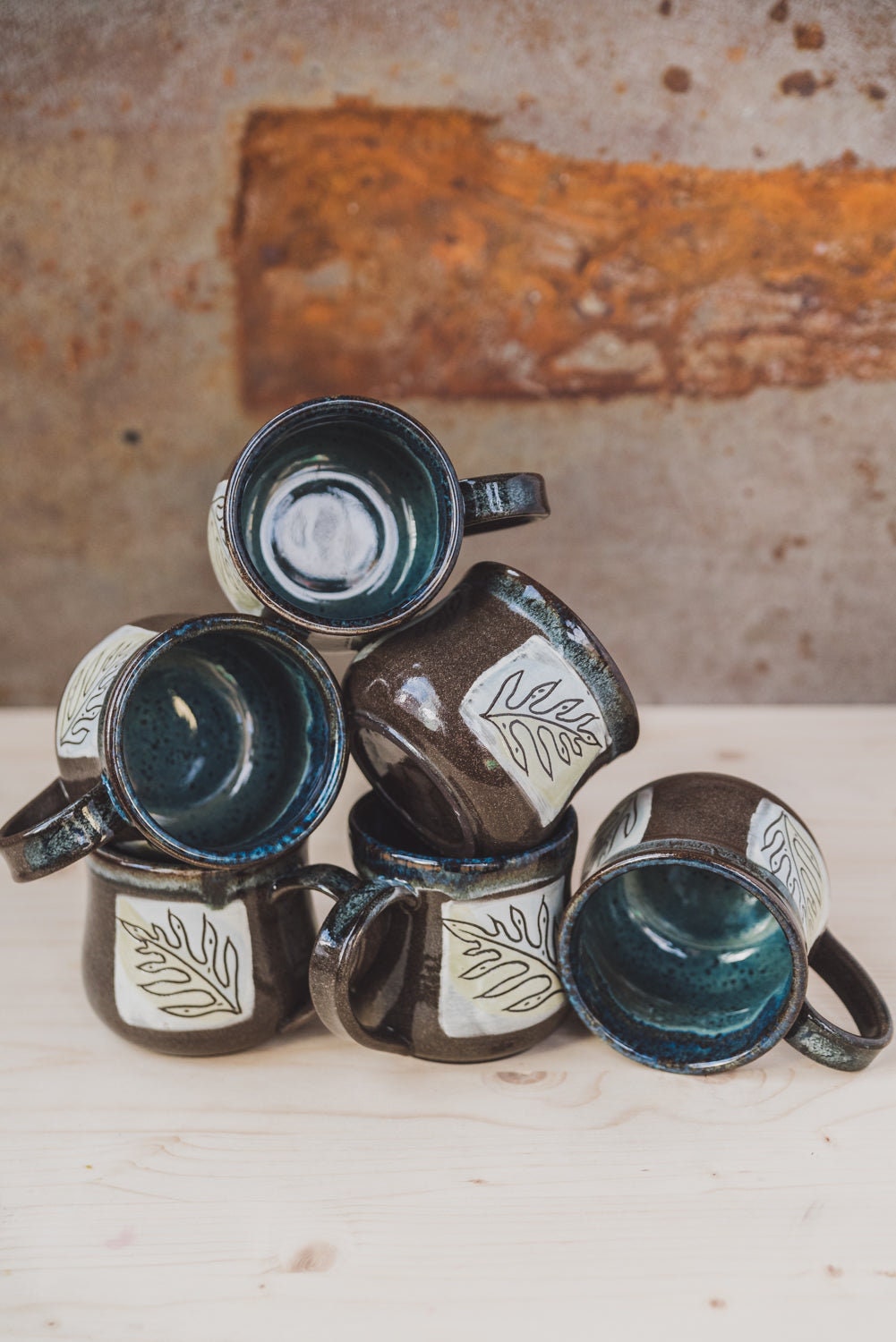 Handmade Ceramic Fern Mug, Mugs with Fern Design