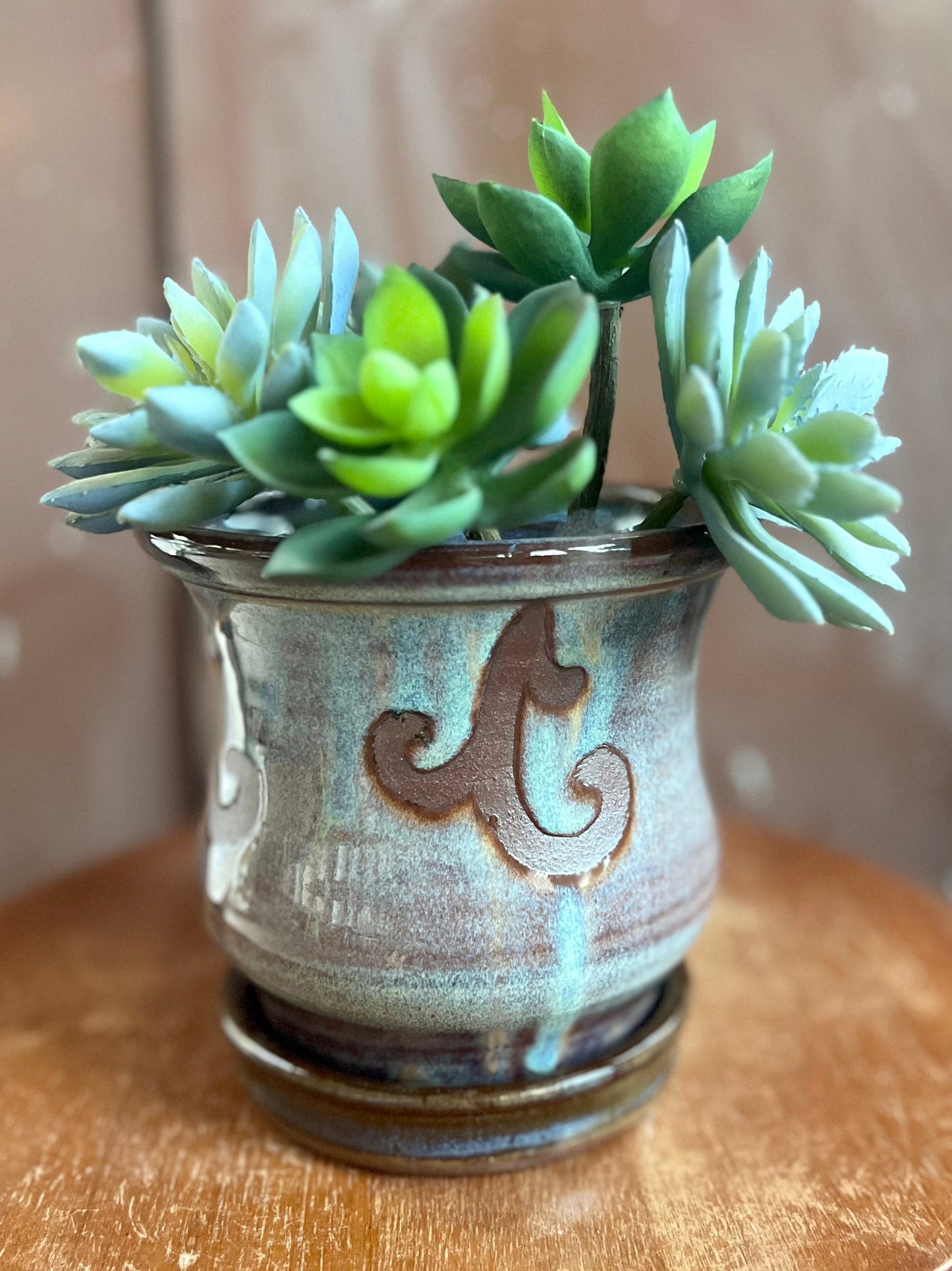 Ceramic Planter Lavender Floral 5 inch