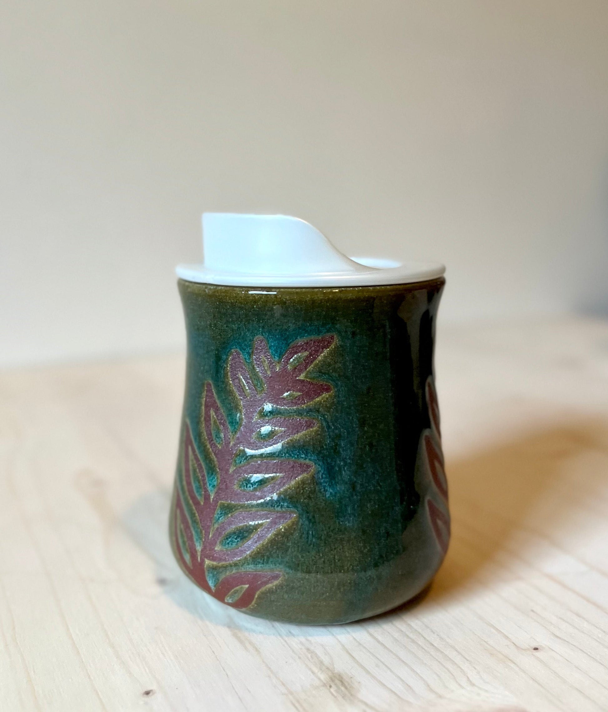 Ceramic Travel Mug, Botanical Design