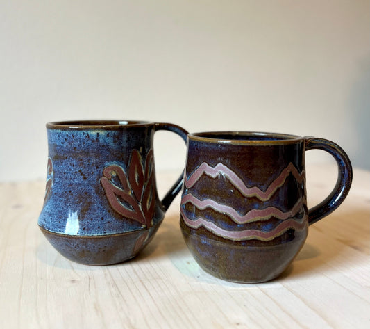 Ceramic Mug, Deep blue purple