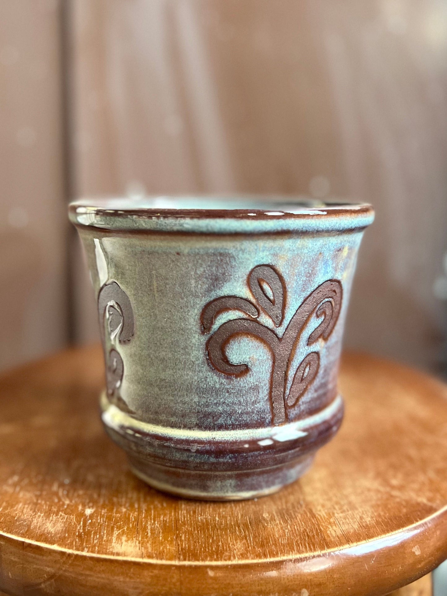 Ceramic Planter Lavender Floral 5 inch