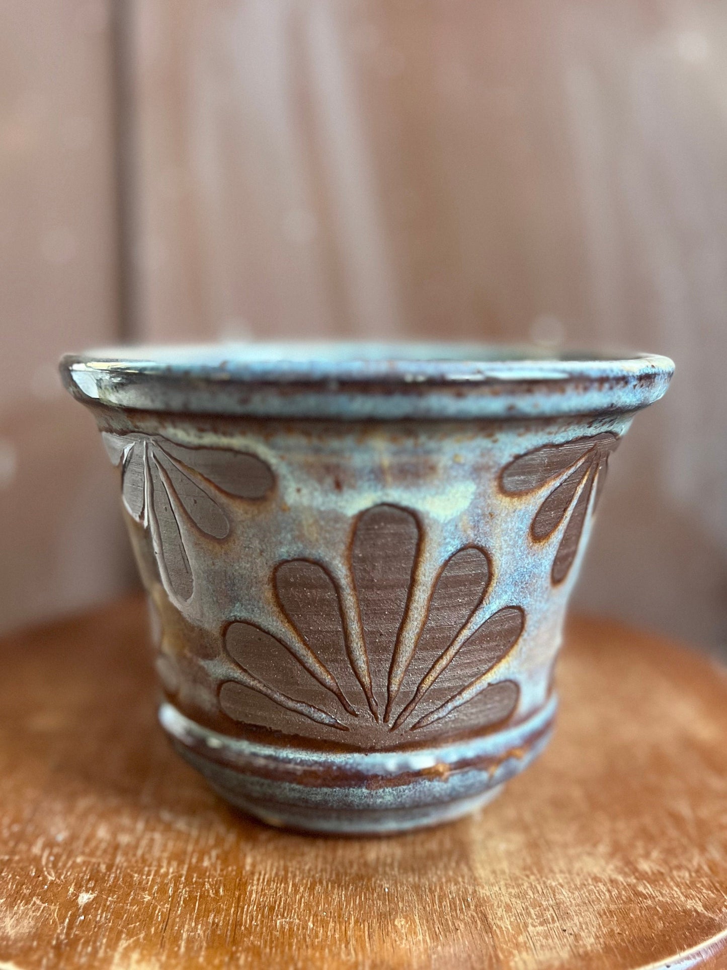 Ceramic Planter Lavender Floral 5 inch